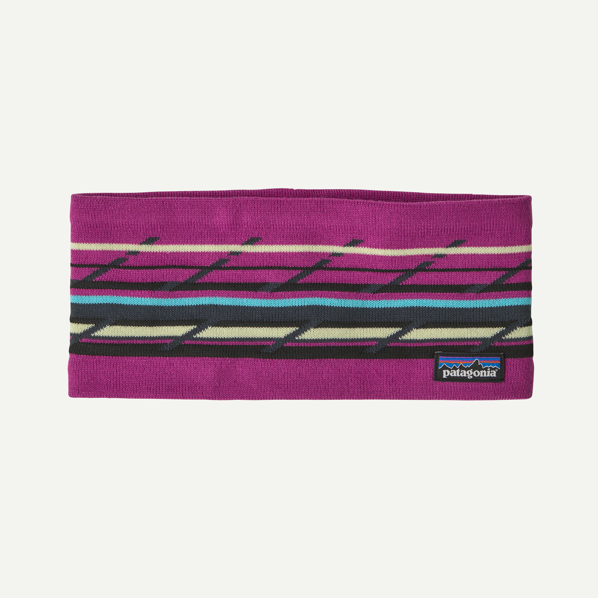 Powder Town Headband - Mountain Minded Geo: Amaranth Pink