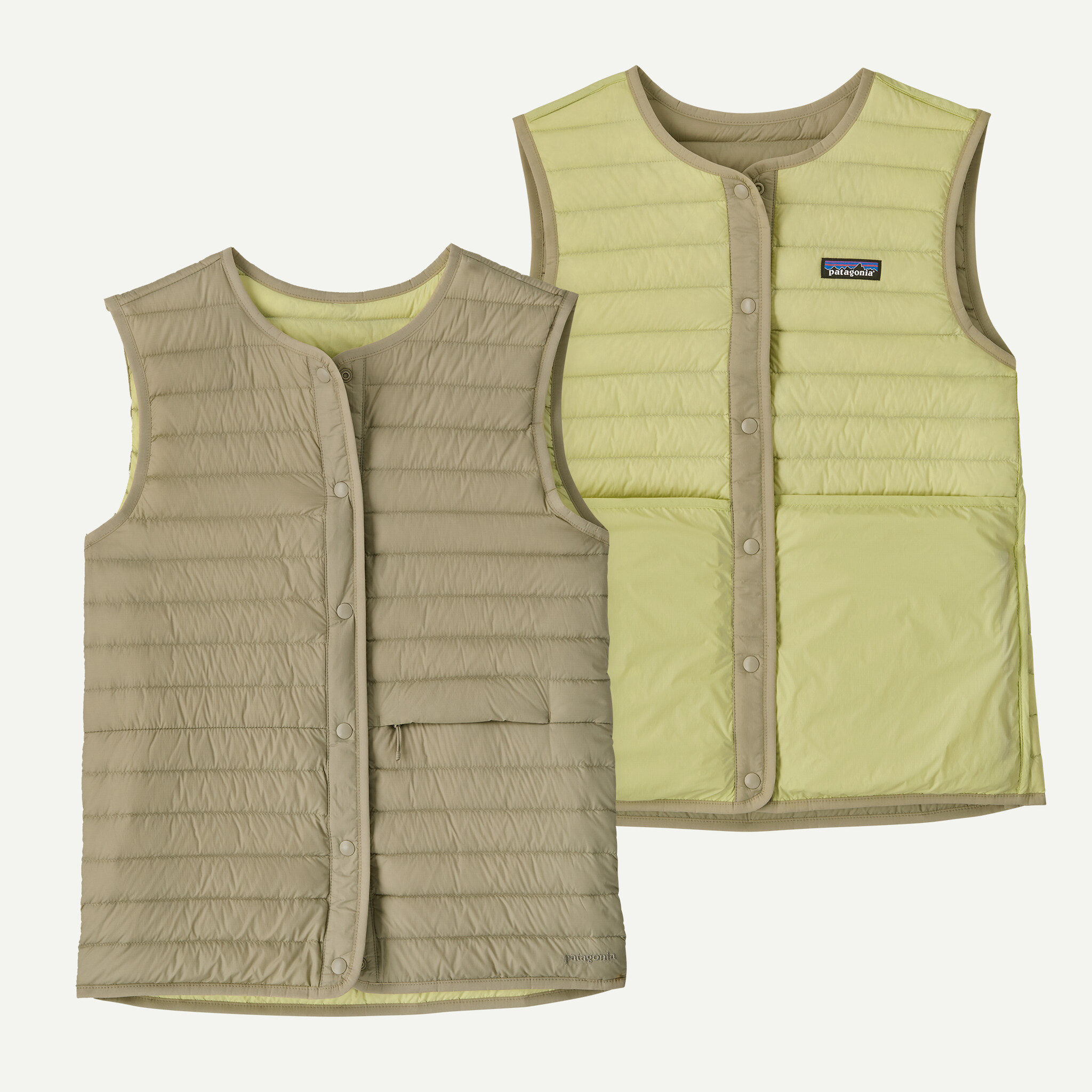 Women's Lightweight Reversible Down Sweater(TM) Vest - Weathered Stone