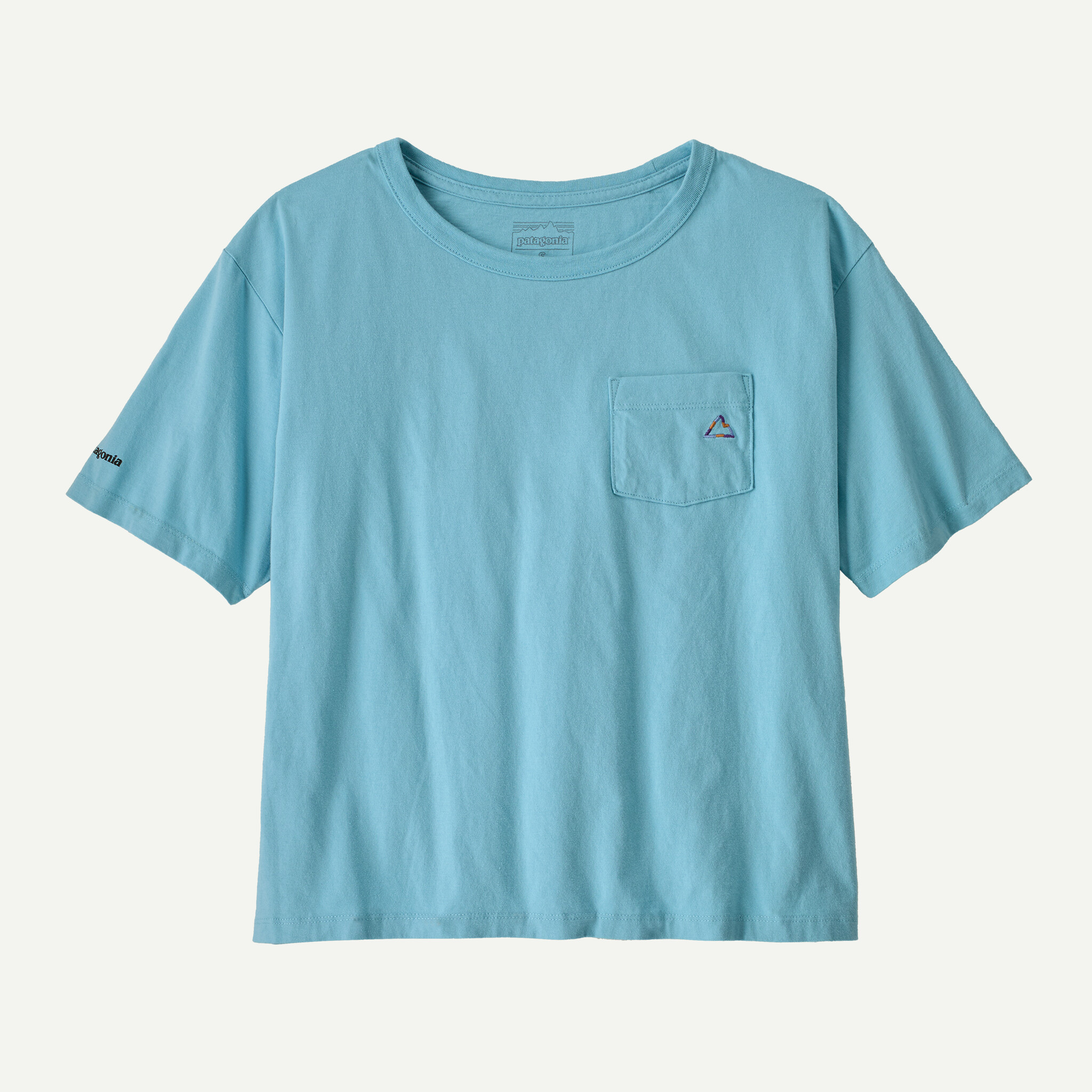 Women's Fitz Roy Massif Easy-Cut Pocket Tee - Snowmelt Blue