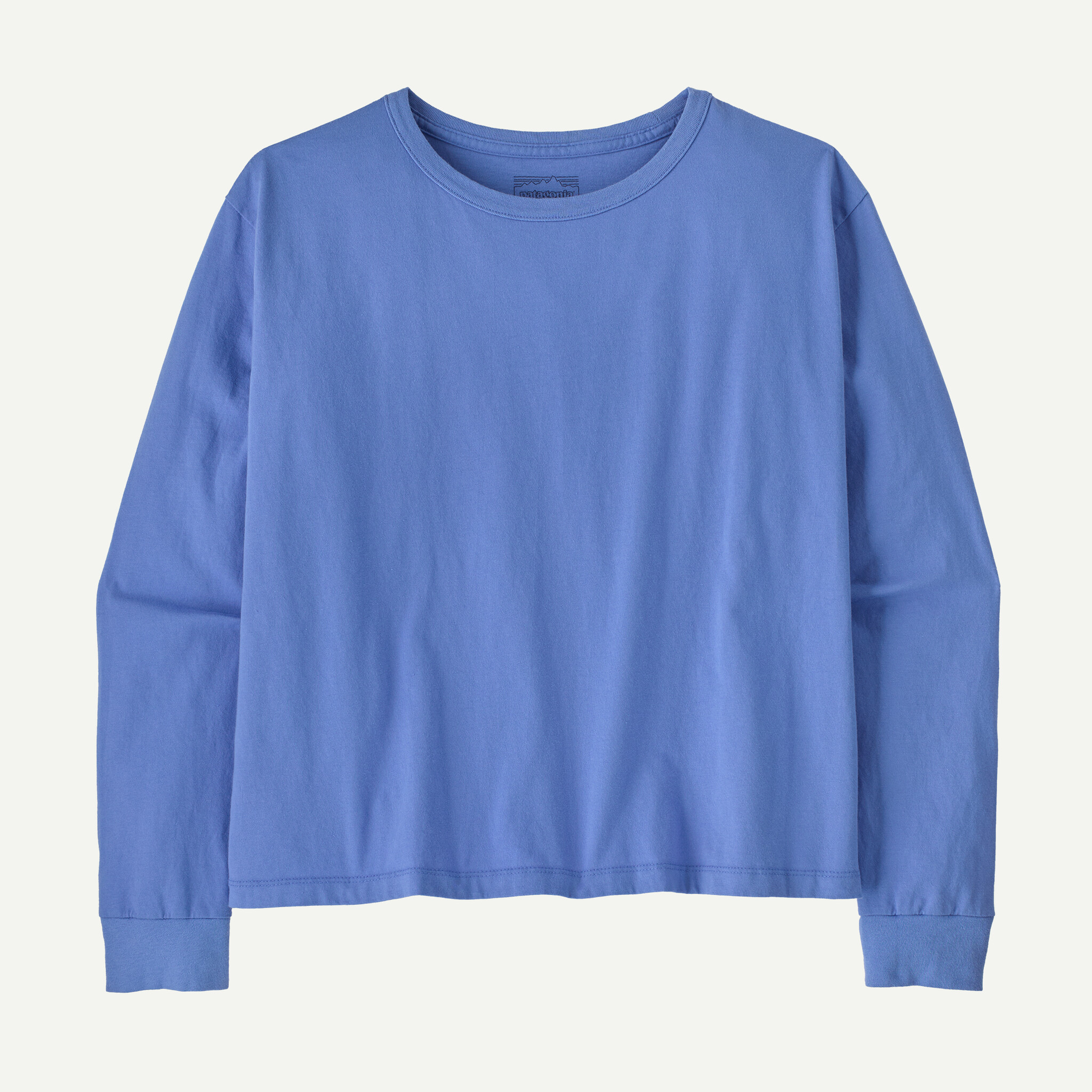 Women's Long-Sleeved Daily Easy-Cut T-Shirt - Diver Blue