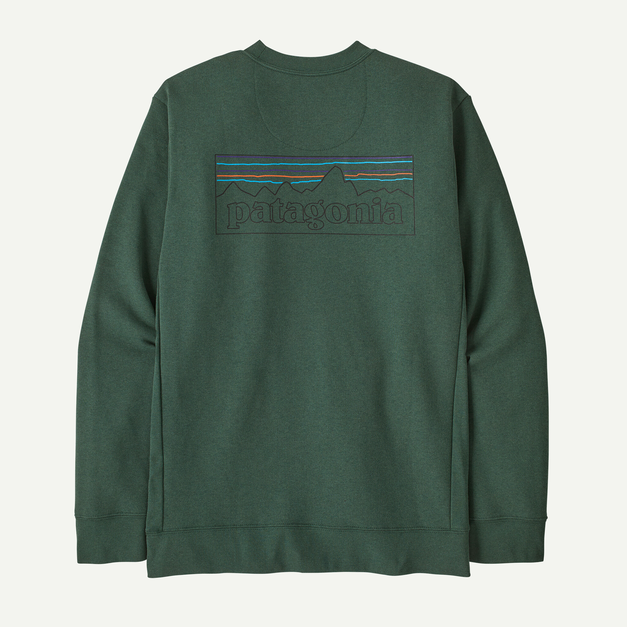 Men's P-6 Logo Uprisal Crewneck Sweatshirt - P-6 Outline: Canopy Green