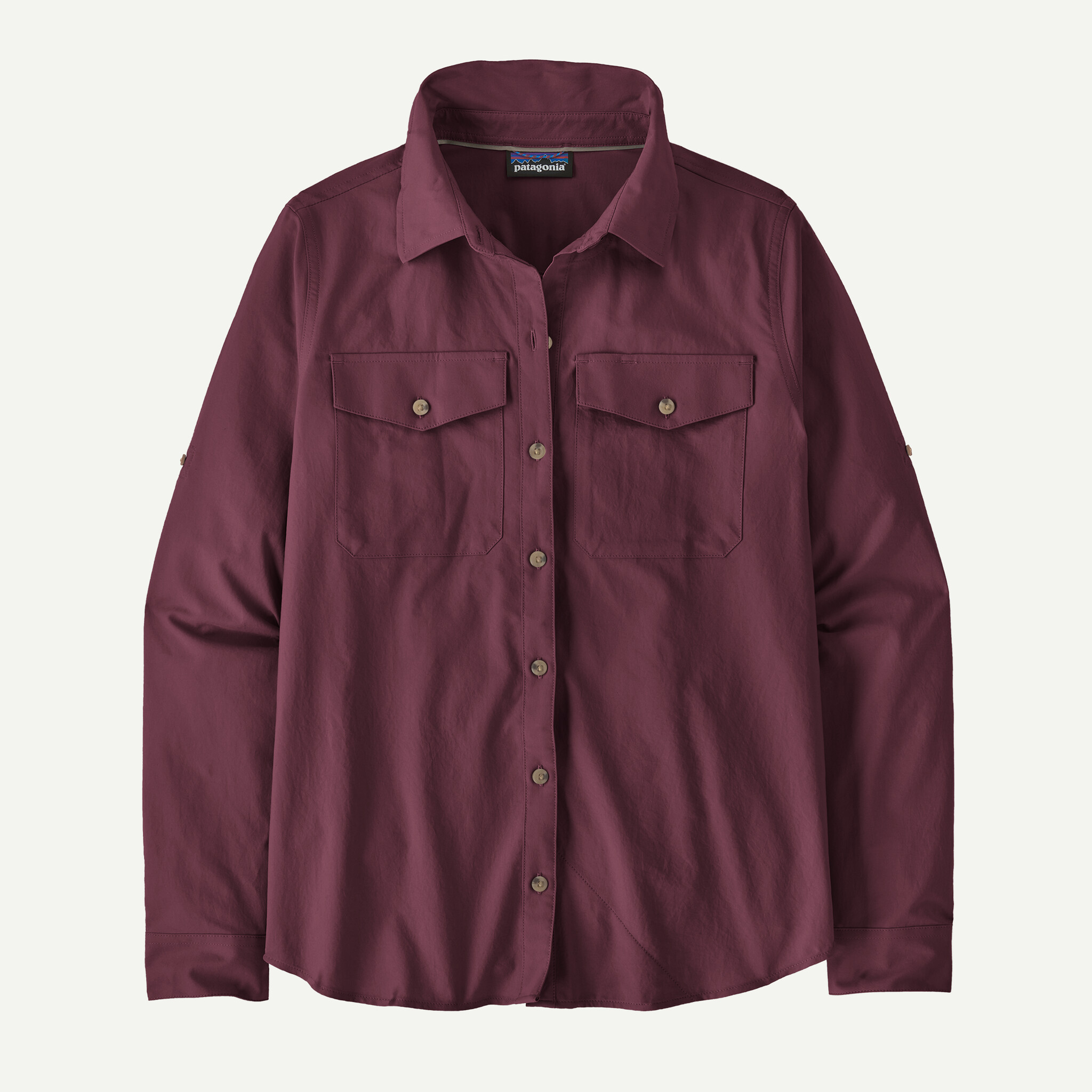 Women's Long-Sleeved Self-Guided Sun Shirt - Berry Fig