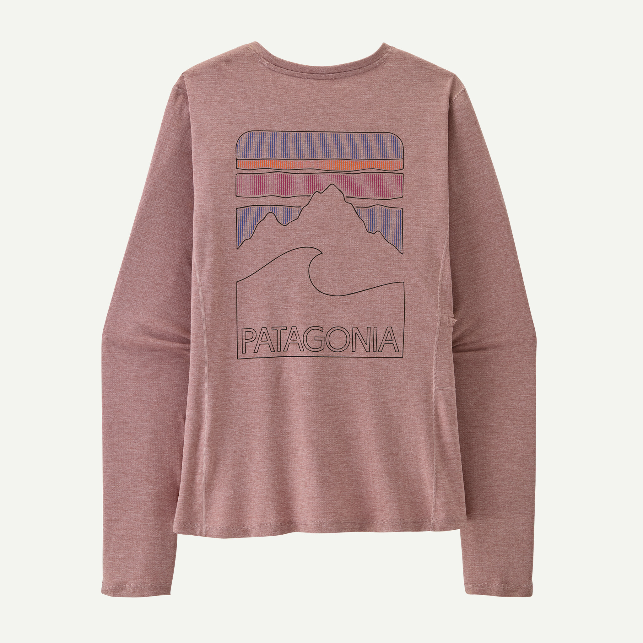 Women's Long-Sleeved Capilene(R) Cool Sun Shirt - Peak Visions - Fuzzy Mauve - Moonrise Taupe X-Dye