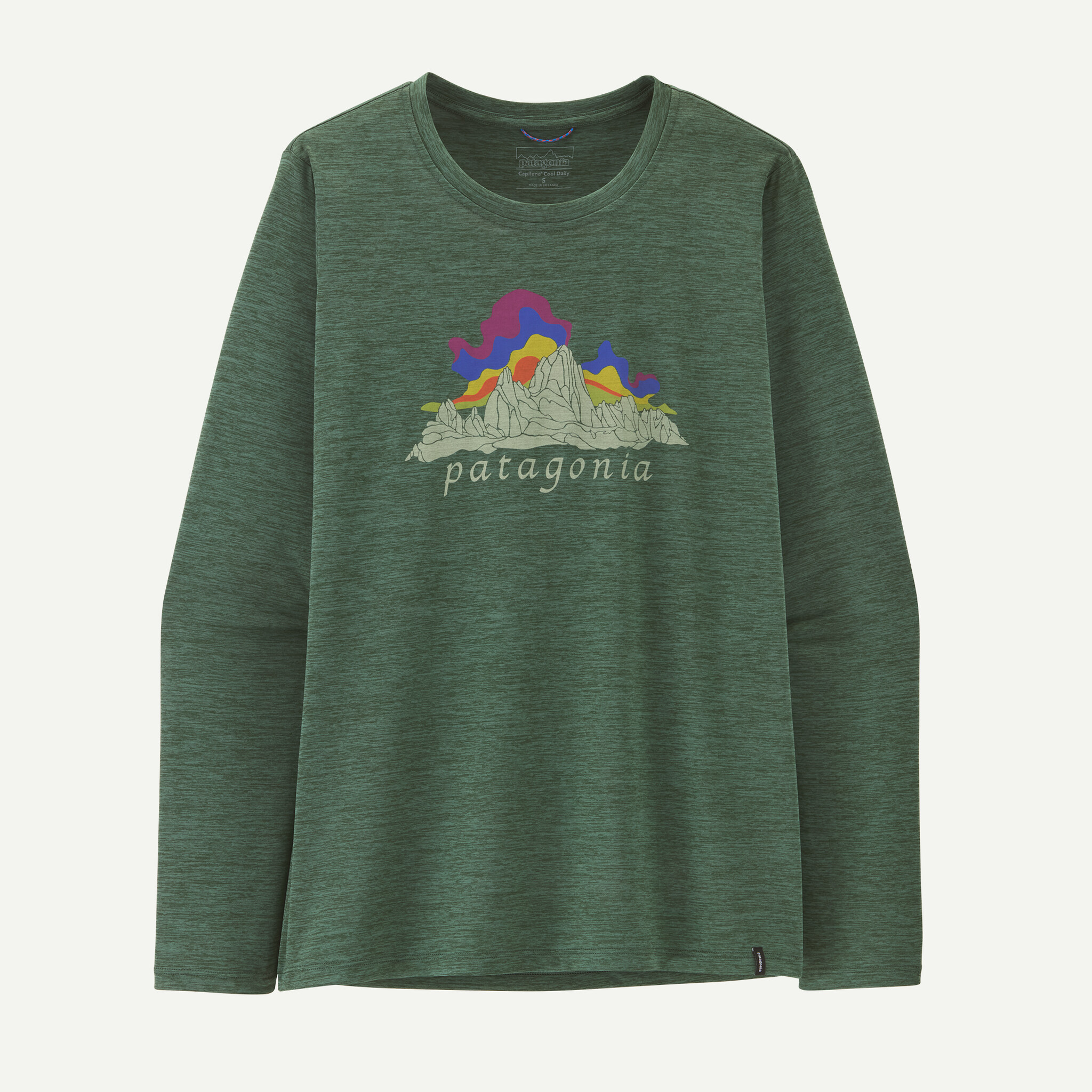 Women's Long-Sleeved Capilene(R) Cool Daily Shirt - Fitz Roy Nimbus - Canopy Green - Light Canopy Green X-Dye