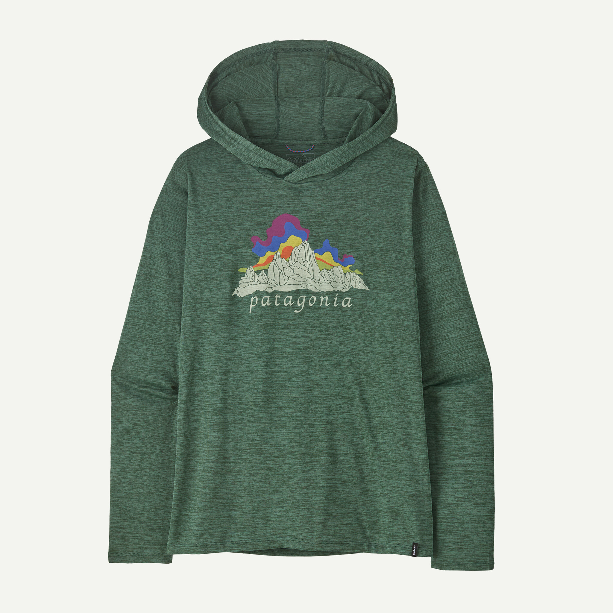 Women's Capilene(R) Cool Daily Hoody - Fitz Roy Nimbus - Canopy Green - Light Canopy Green X-Dye