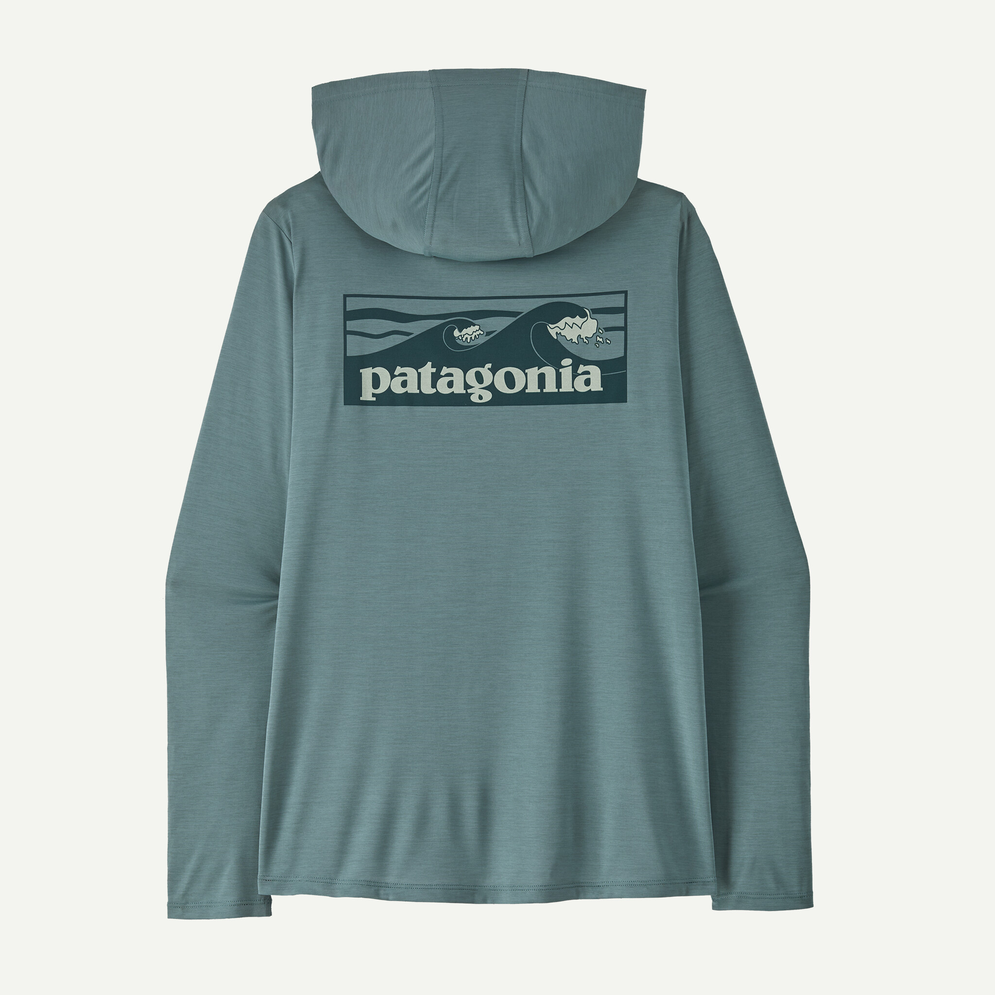 Women's Capilene(R) Cool Daily Hoody - Boardshort Logo - Blue Sage - Light Blue Sage X-Dye