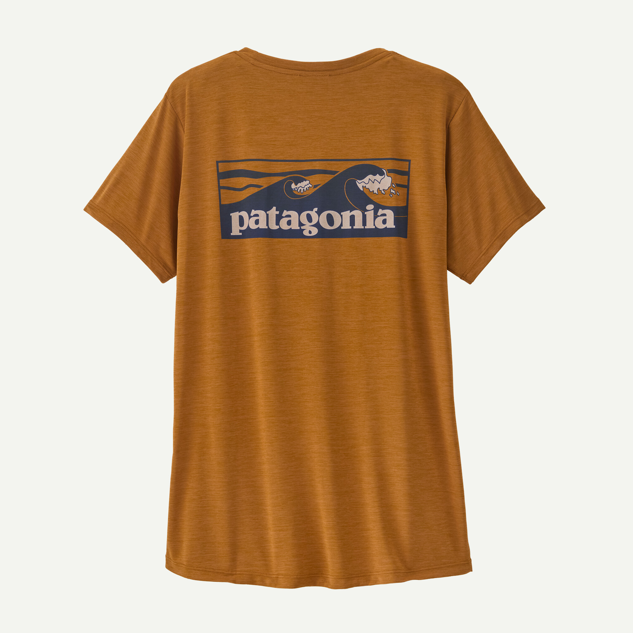 Women's Capilene(R) Cool Daily Shirt - Boardshort Logo - Cinnamon Brown - Dark Cinnamon Brown X-Dye
