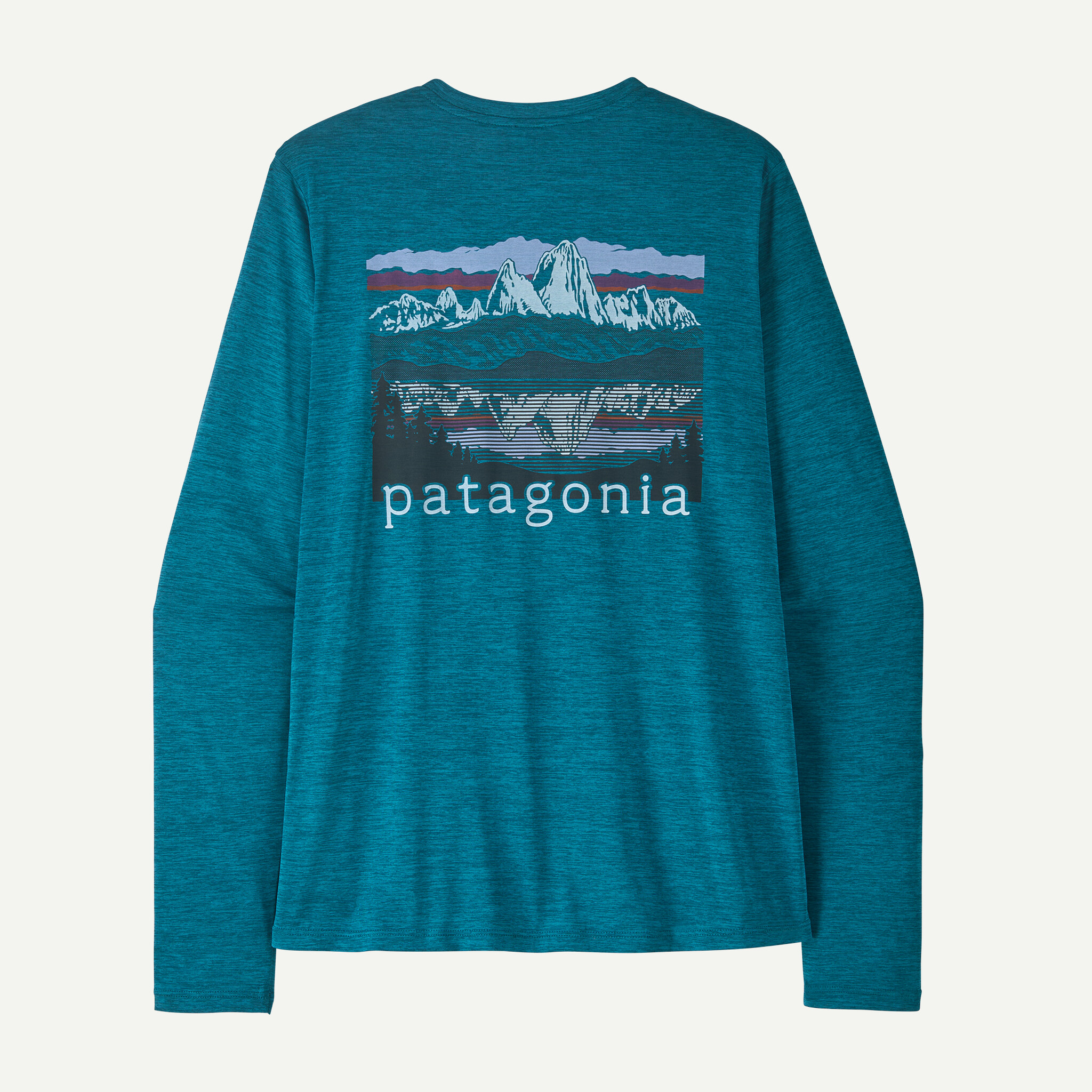 Women's Long-Sleeved Capilene(R) Cool Daily Shirt - Fitz Roy Foothills - Glacial Blue - Light Glacial Blue X-Dye