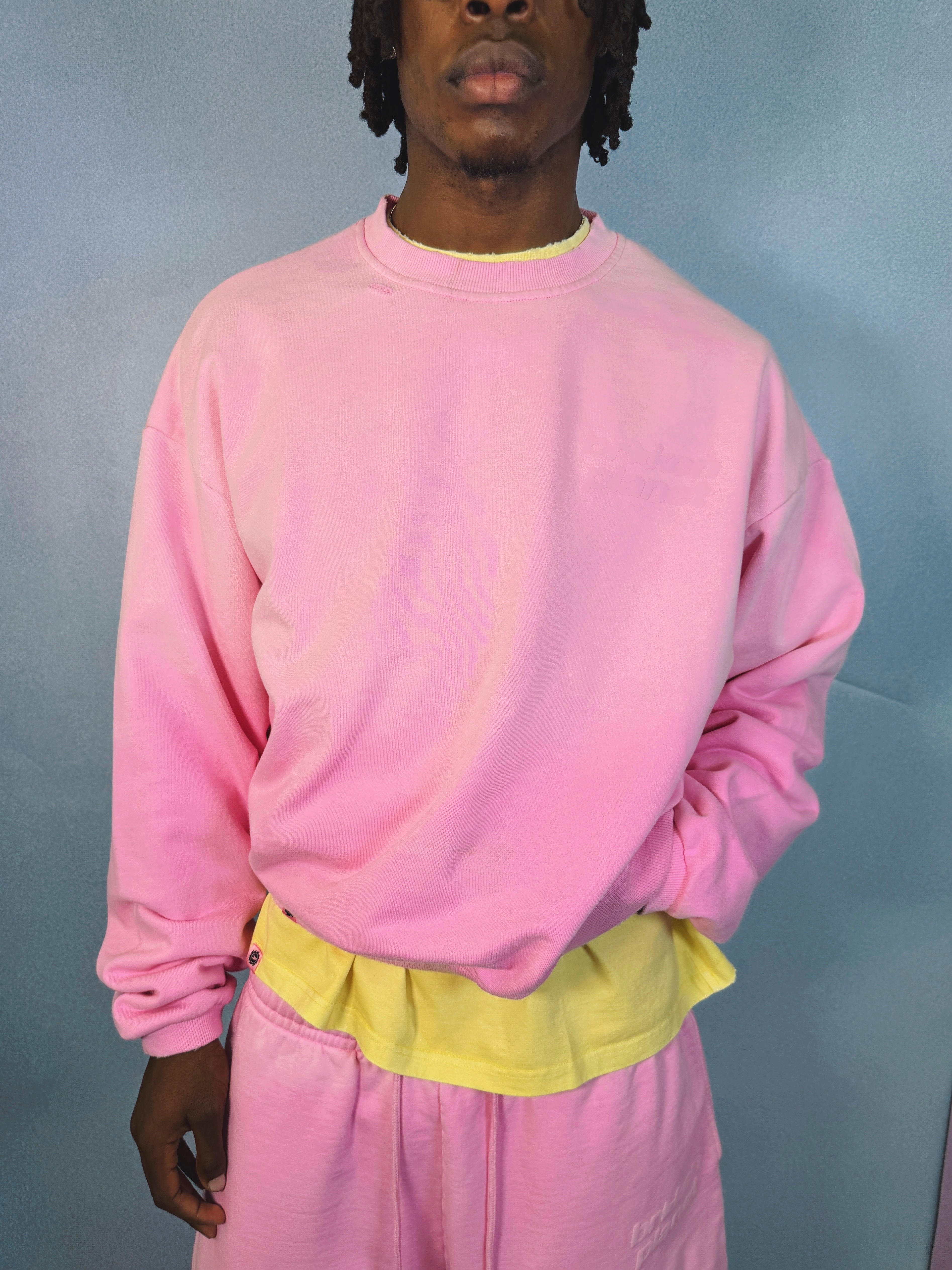Star Logo Sunfaded Crewneck - Candy Pink
