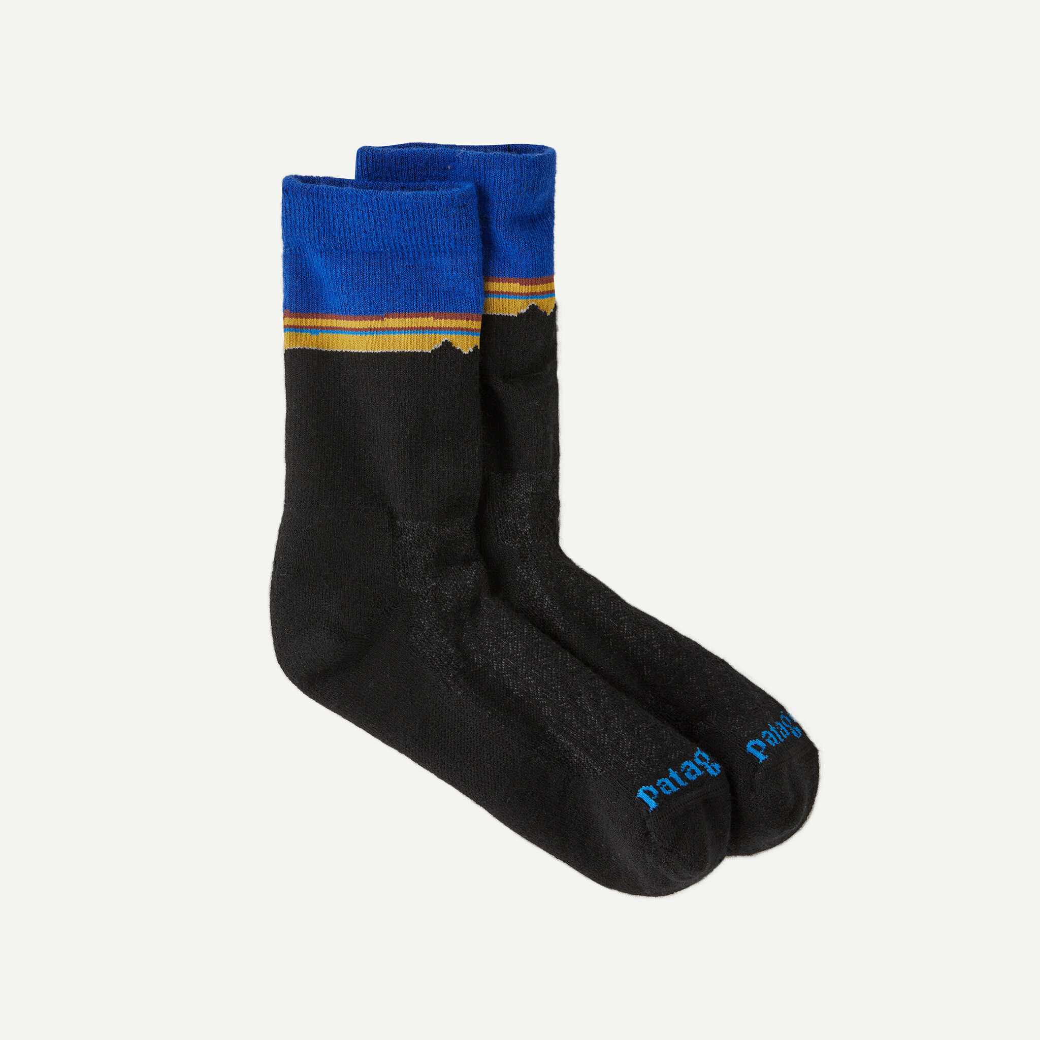 Merino Wool-Blend Crew Socks - Classic Fitz Roy: Viking Blue