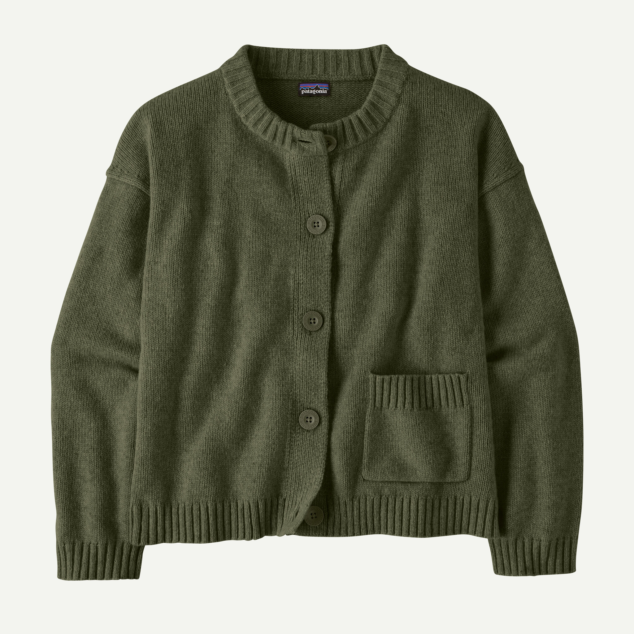 Women's Recycled Wool-Blend Sweater Jacket - Basin Green
