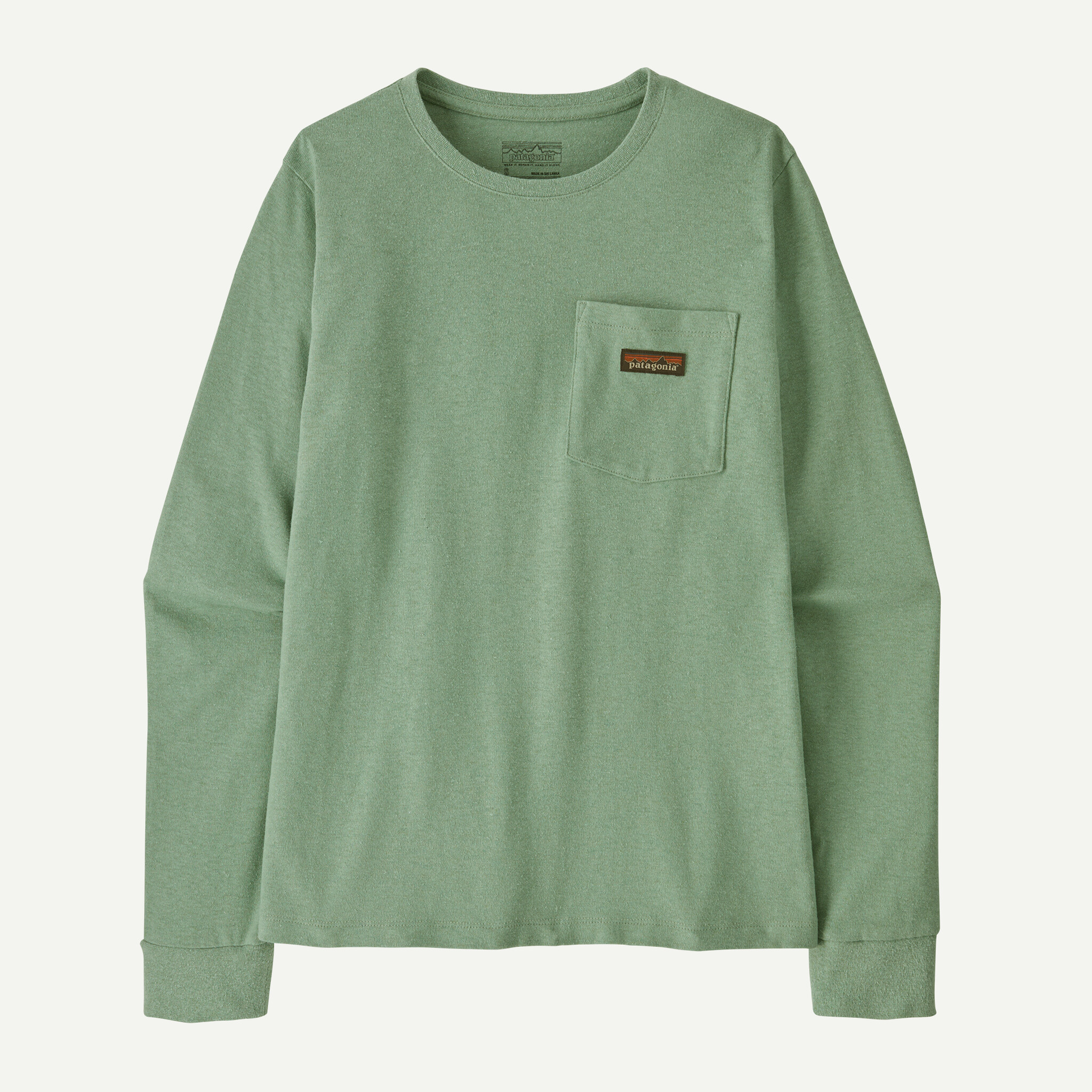 Women's Long-Sleeved Work Pocket T-Shirt - Ellwood Green