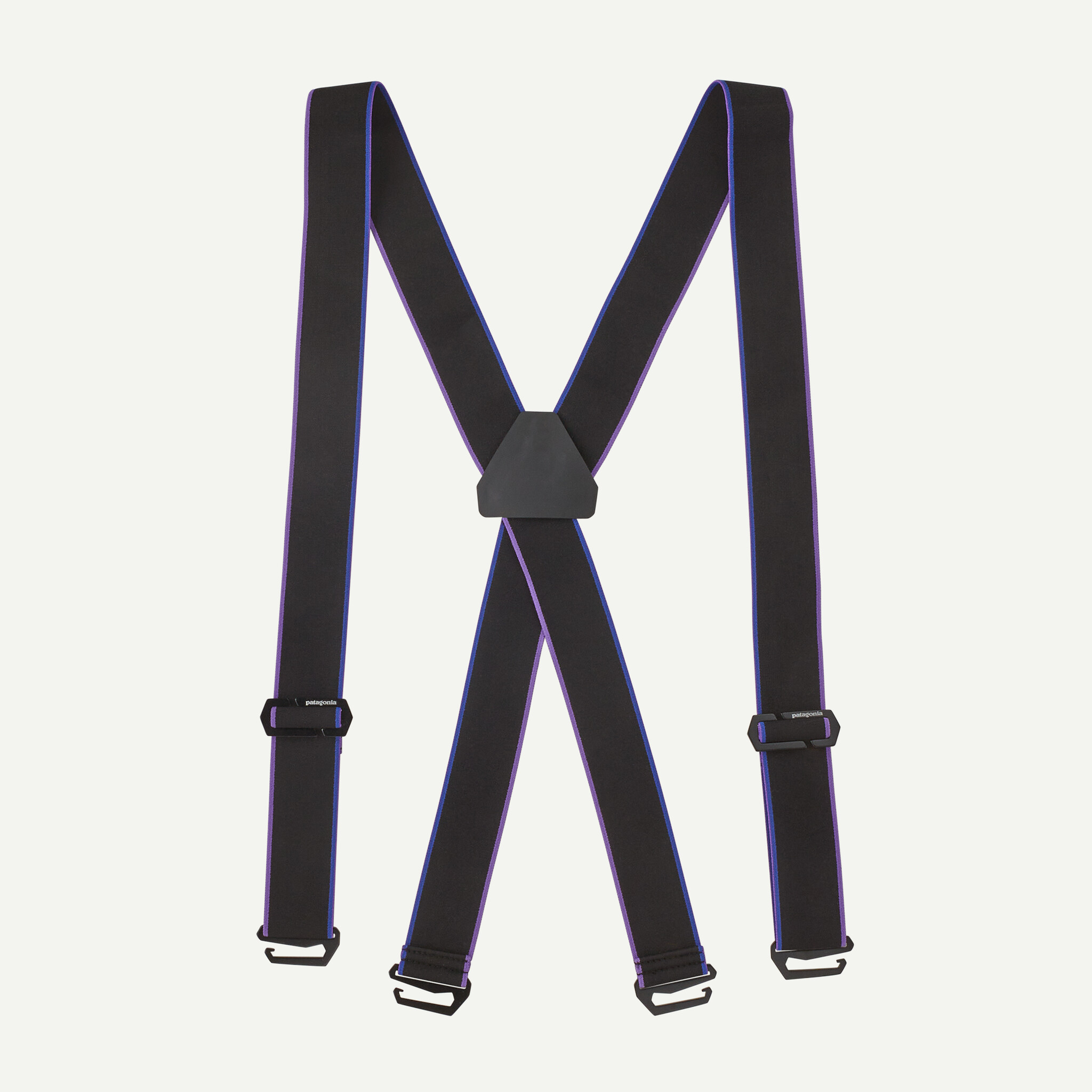 Mountain Ski Pant Suspenders - Fitz Roy Stripe: Black