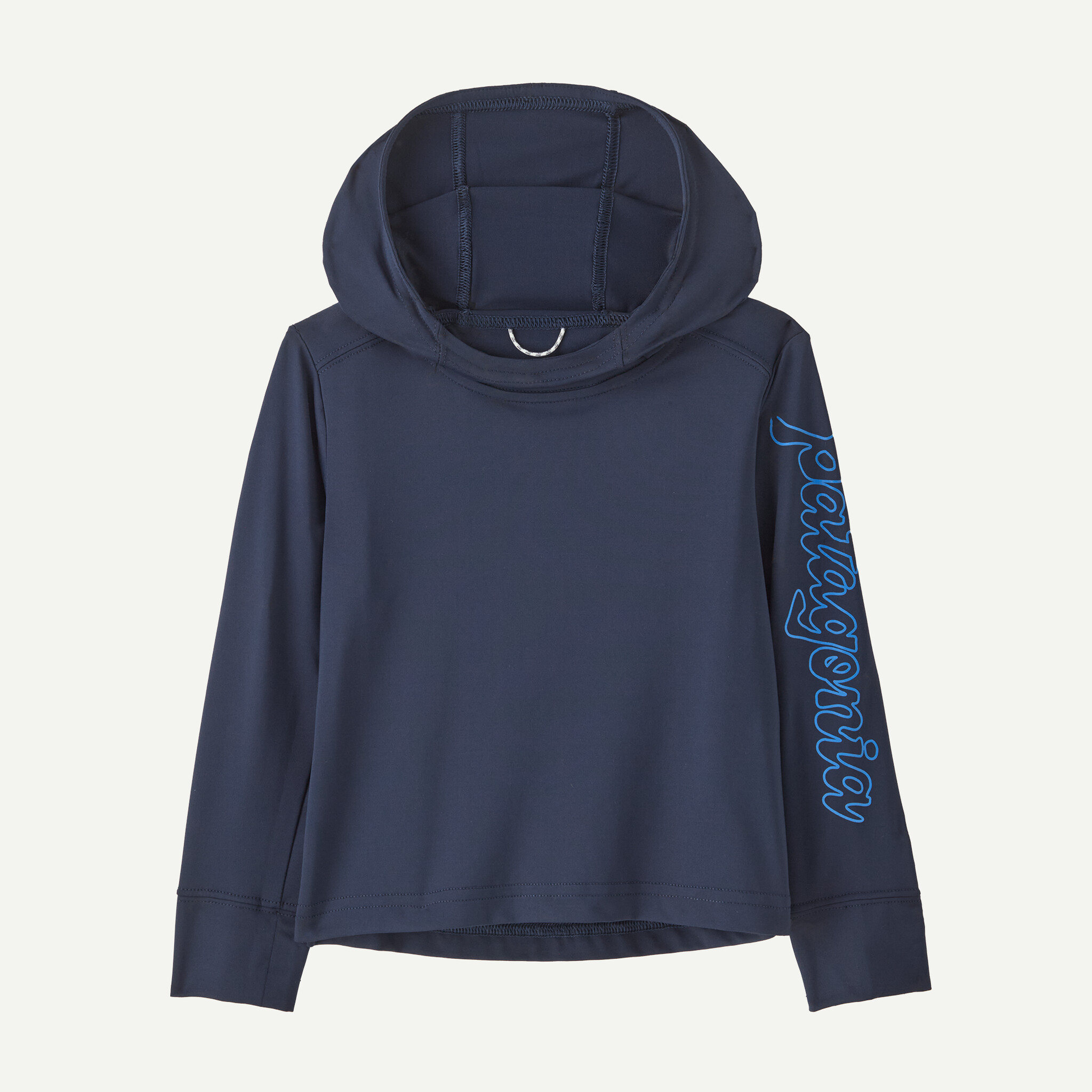 Baby Capilene(R) Silkweight Hoody - Fitz Script: New Navy