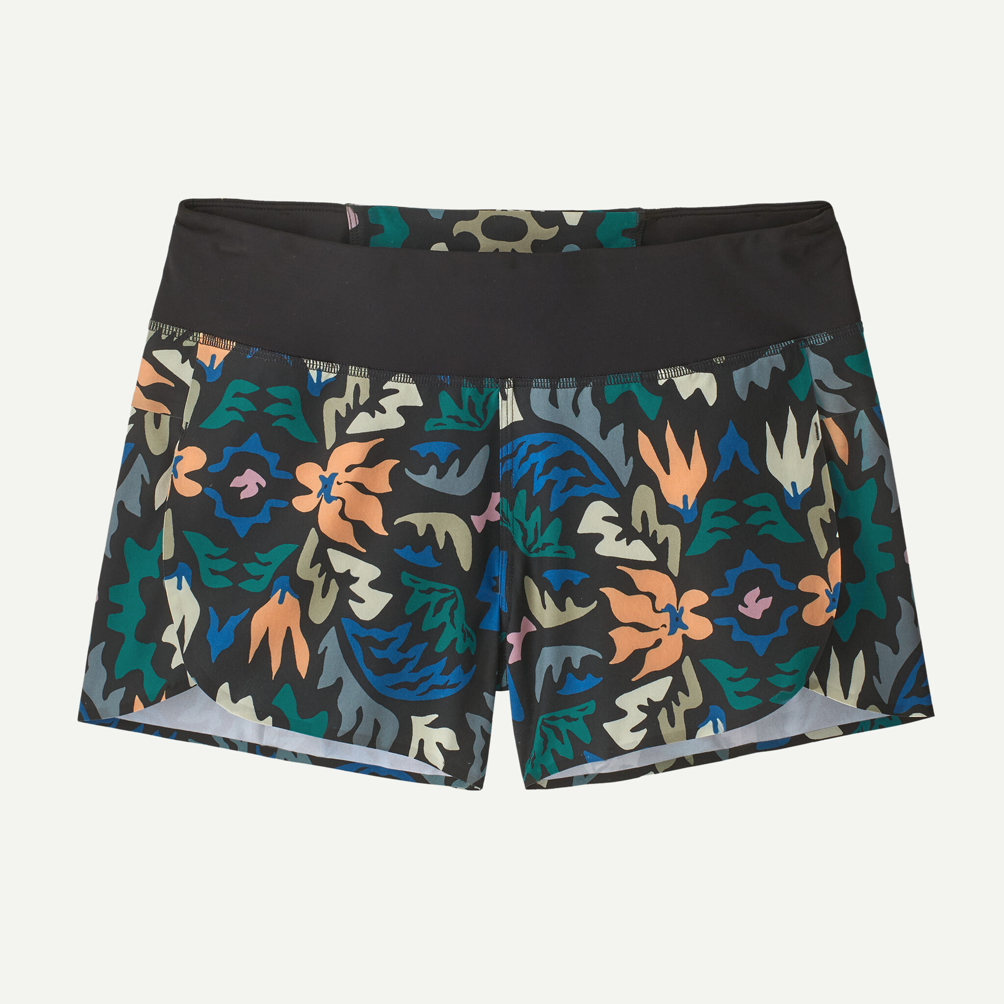 Women's Stretch Hydropeak Surf Shorts - Kaleido: Black
