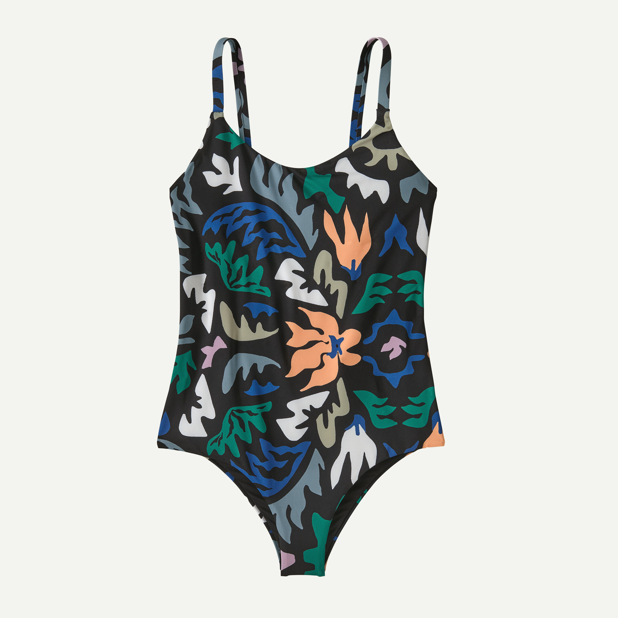 Women's Sunny Tide One-Piece Swimsuit - Kaleido Bloom: Black