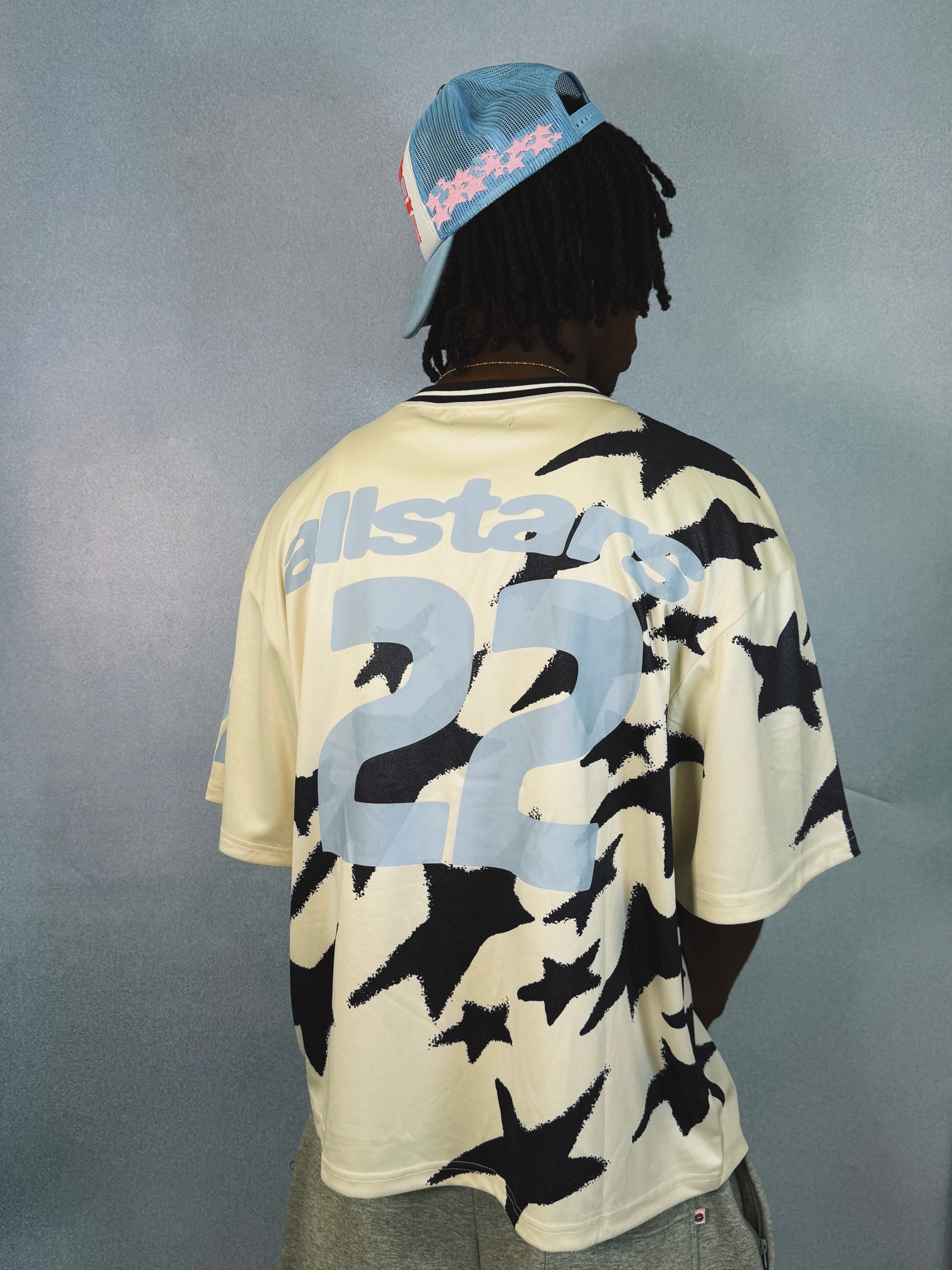 Allstars Football Jersey - Vanilla White/Sky Blue - 4