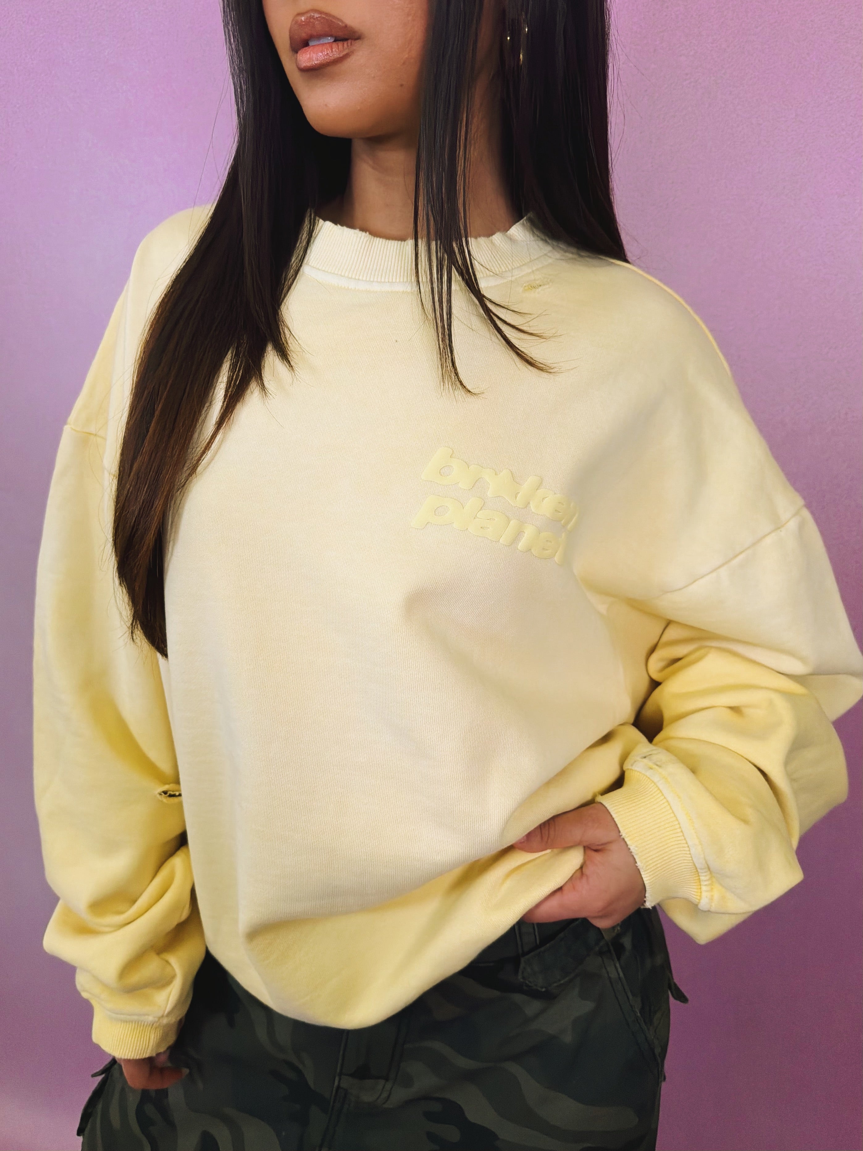Star Logo Sunfaded Crewneck - Sun Yellow - 3
