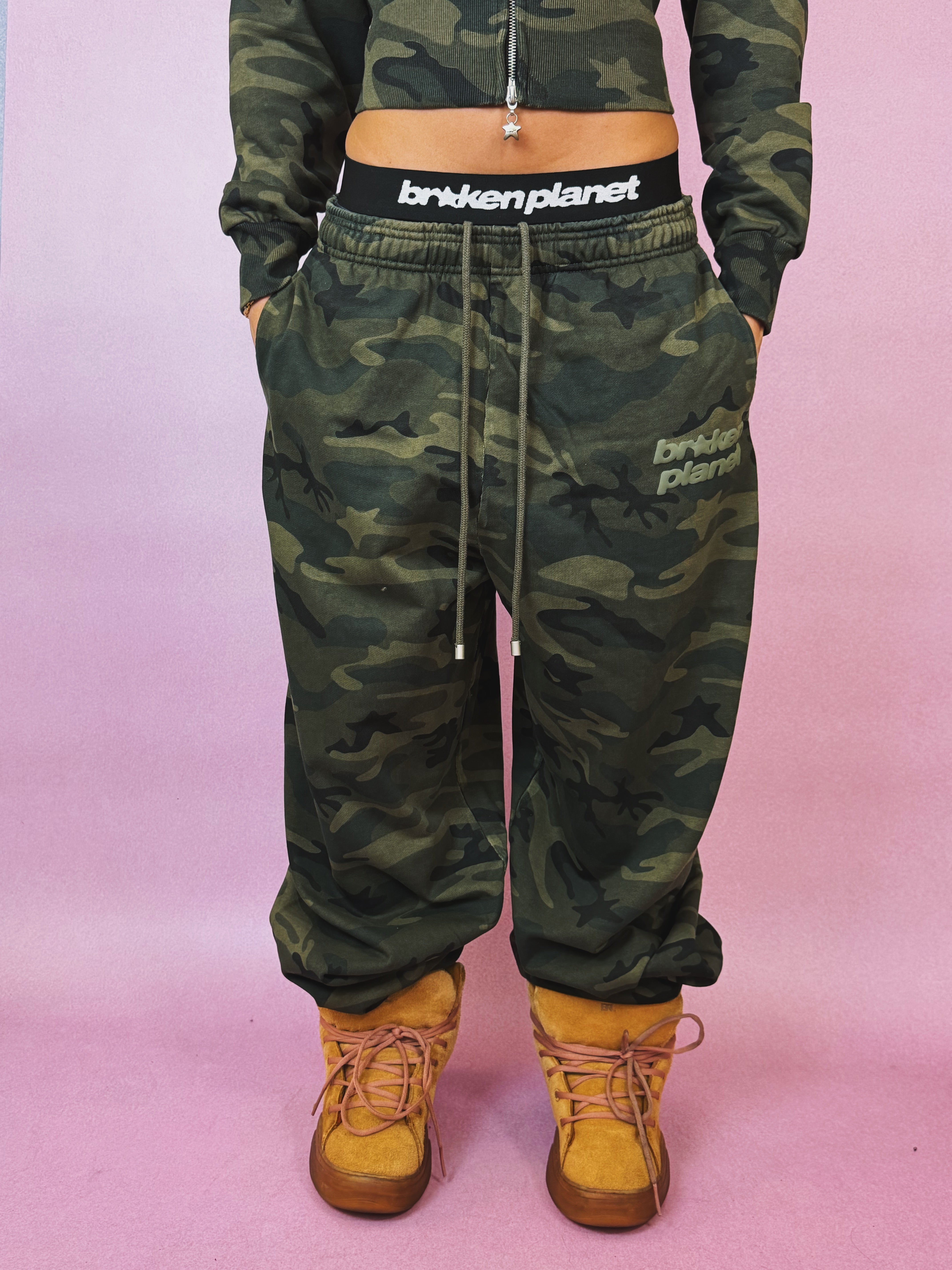 Star Logo Cuffed Sweatpants - Green Star Camo - 4