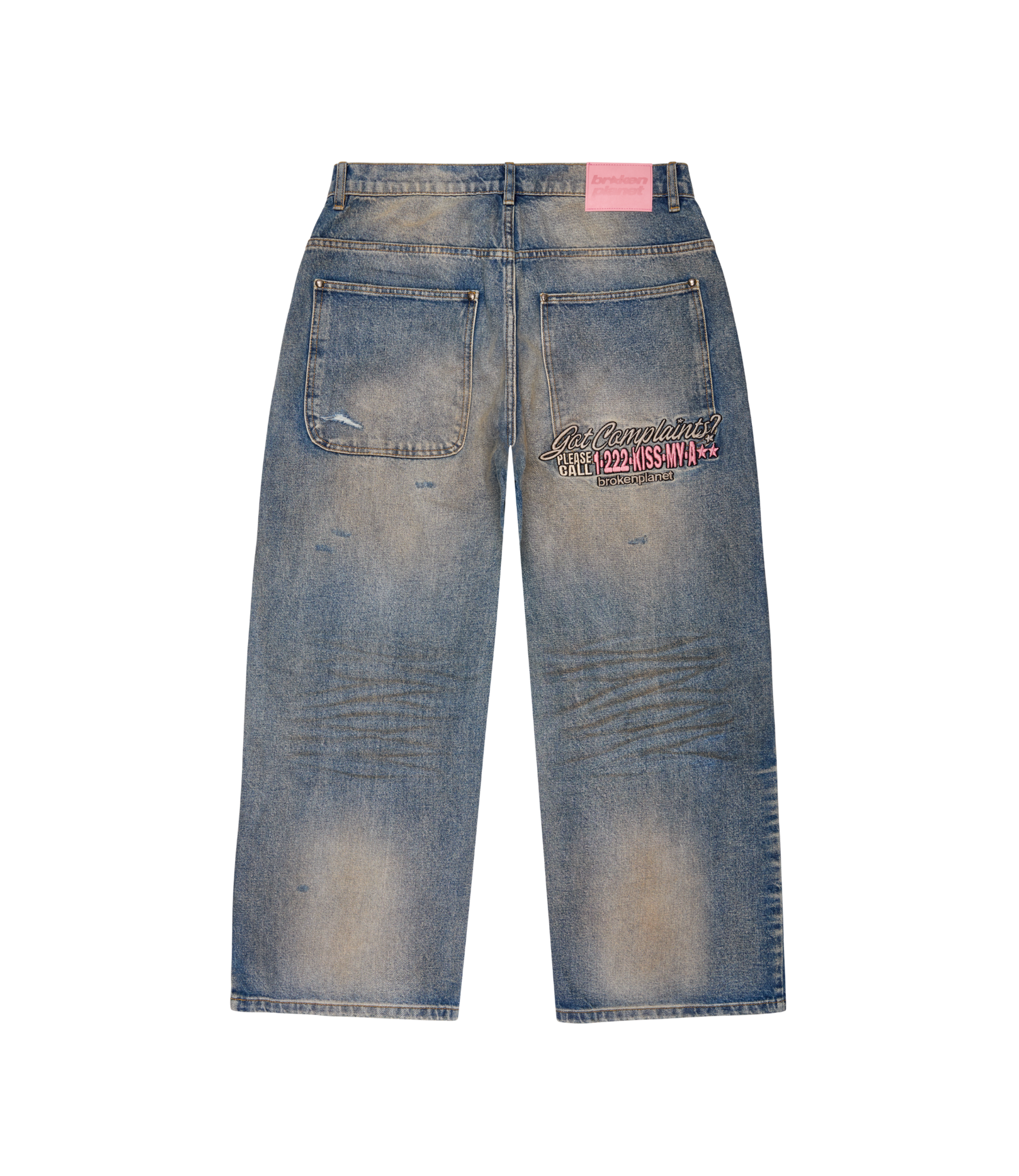 Double-Knee Denim Jeans - Light Blue - 2