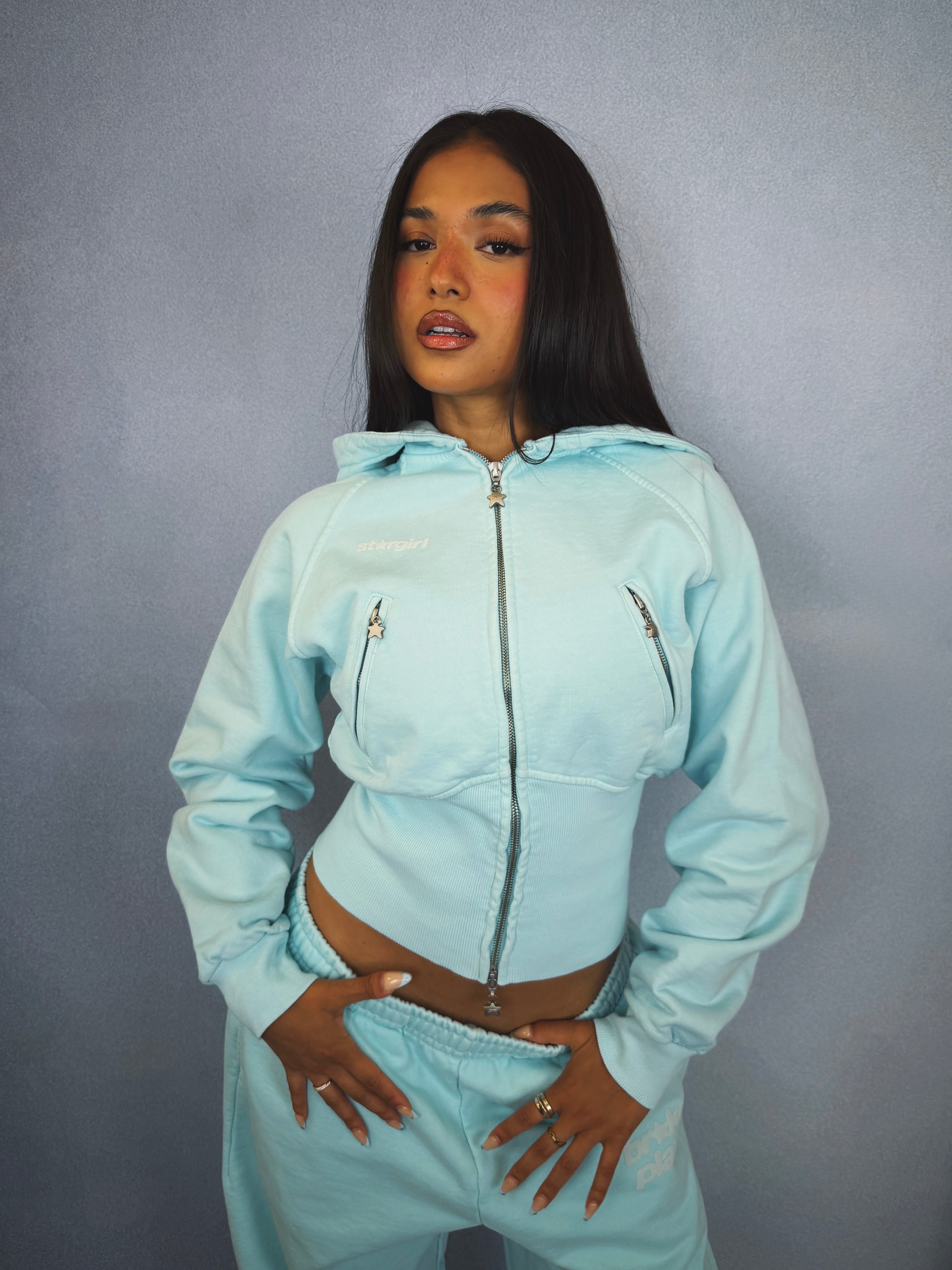 Stargirl Zip-up Hoodie - Blue Tint - 4