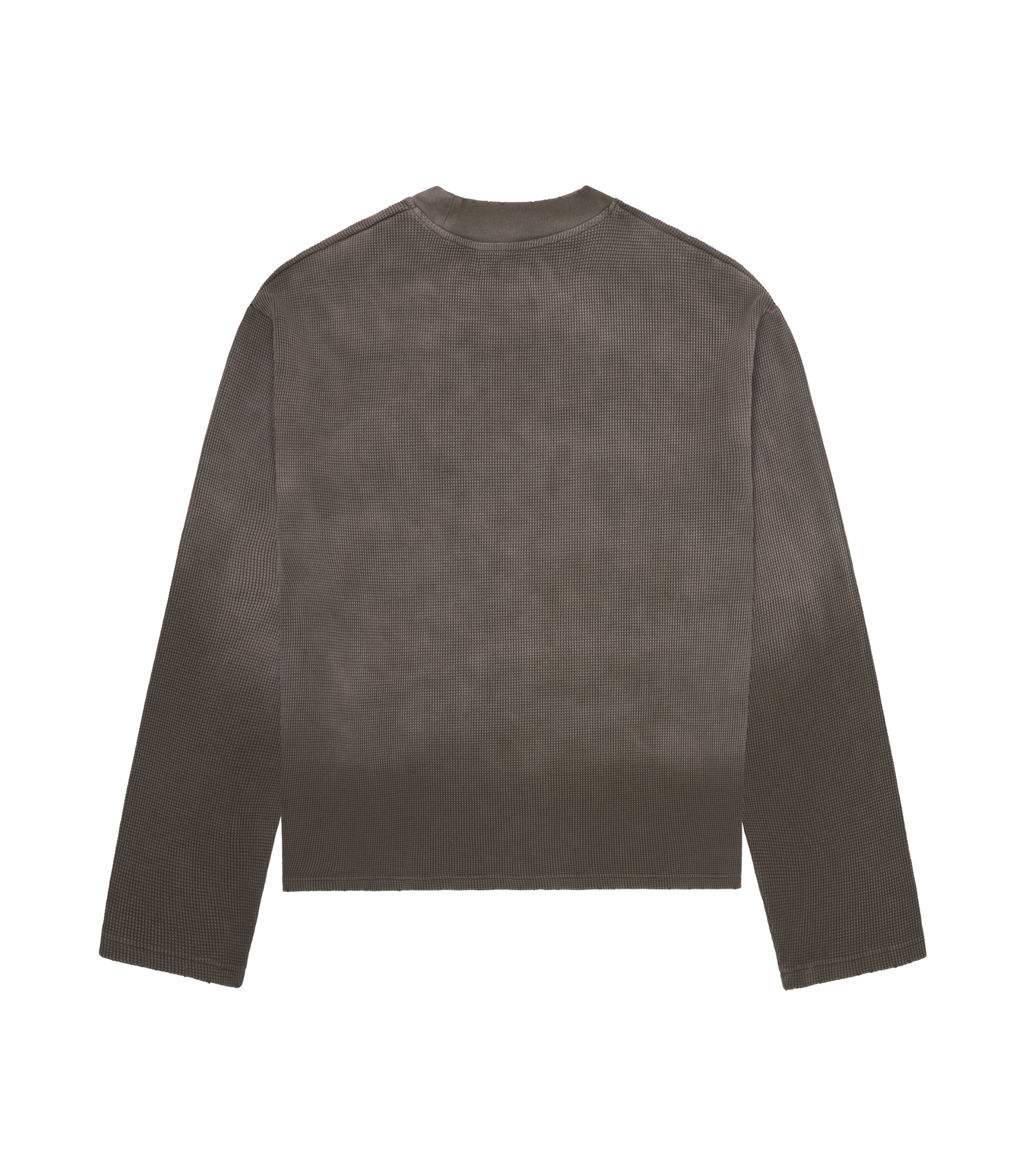 Star Logo Sunfaded Waffle Long Sleeve - Khaki Green - 2