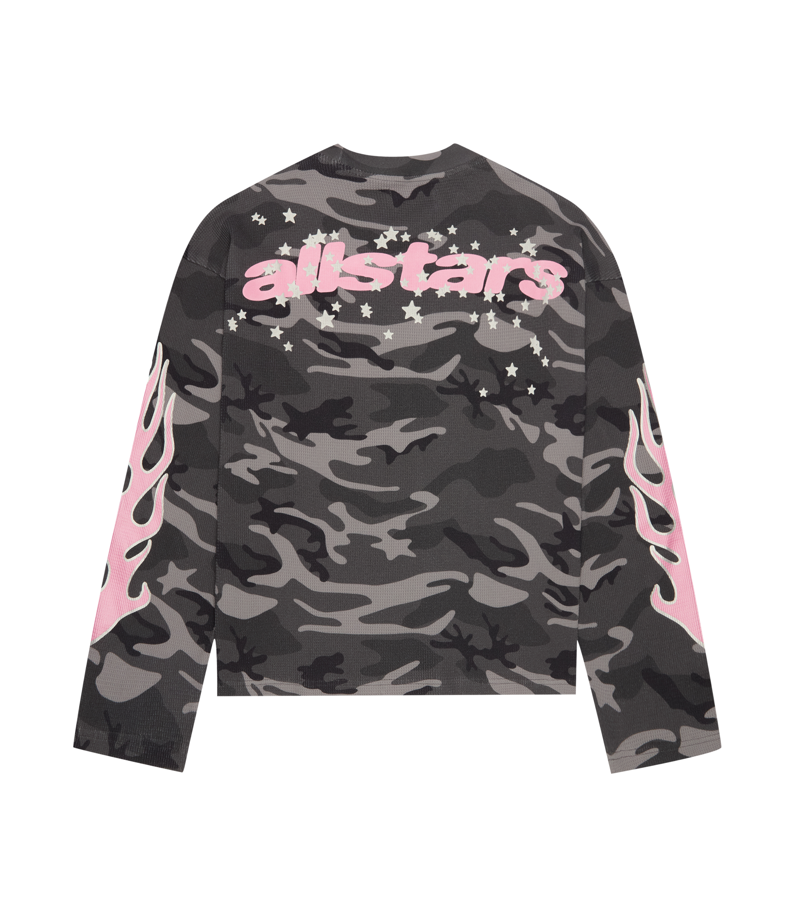 Star Camo Waffle Long Sleeve - Black Star Camo - 2