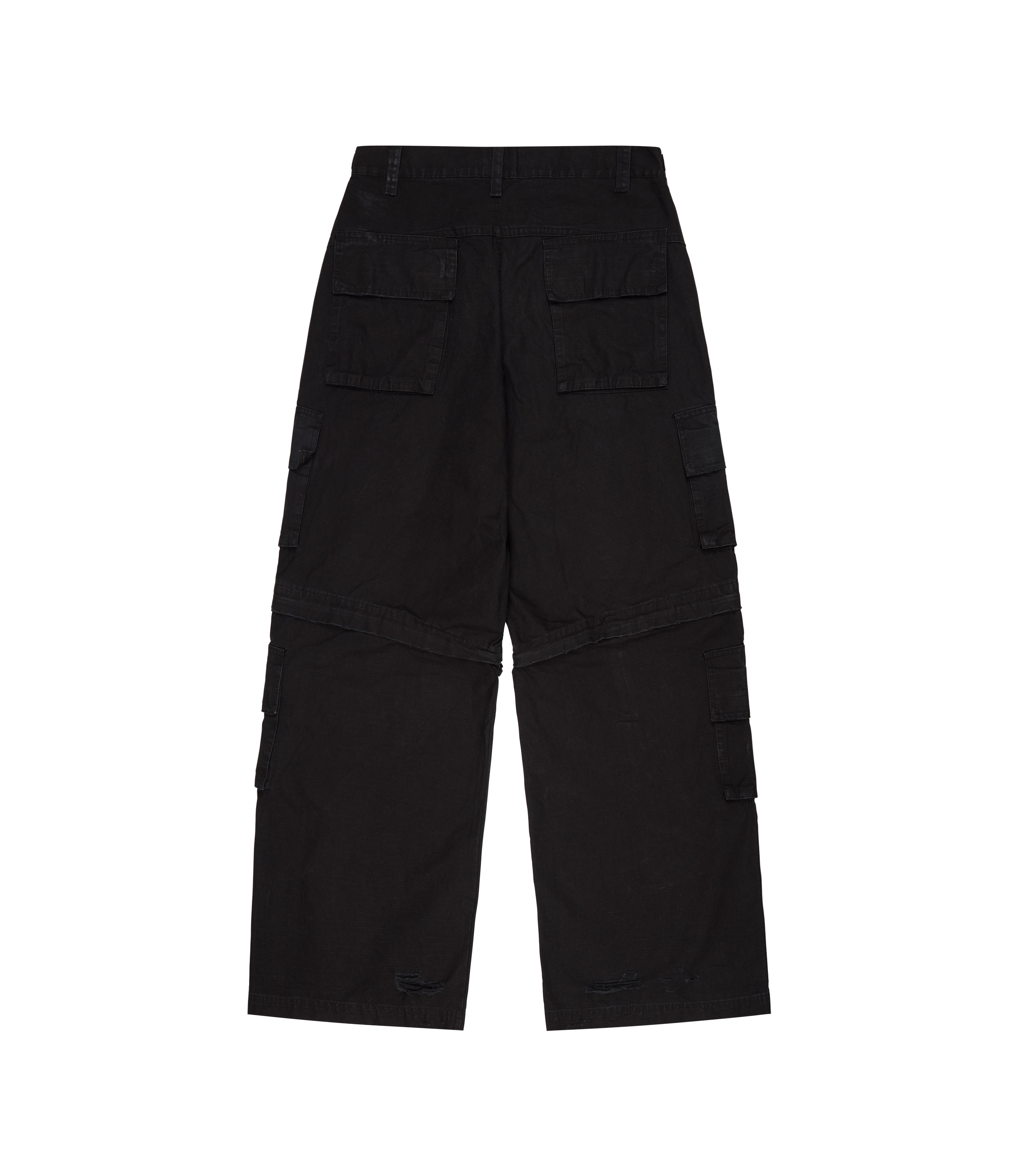 2-in-1 Star Camo Cargo Pants/Shorts - Washed Black - 2