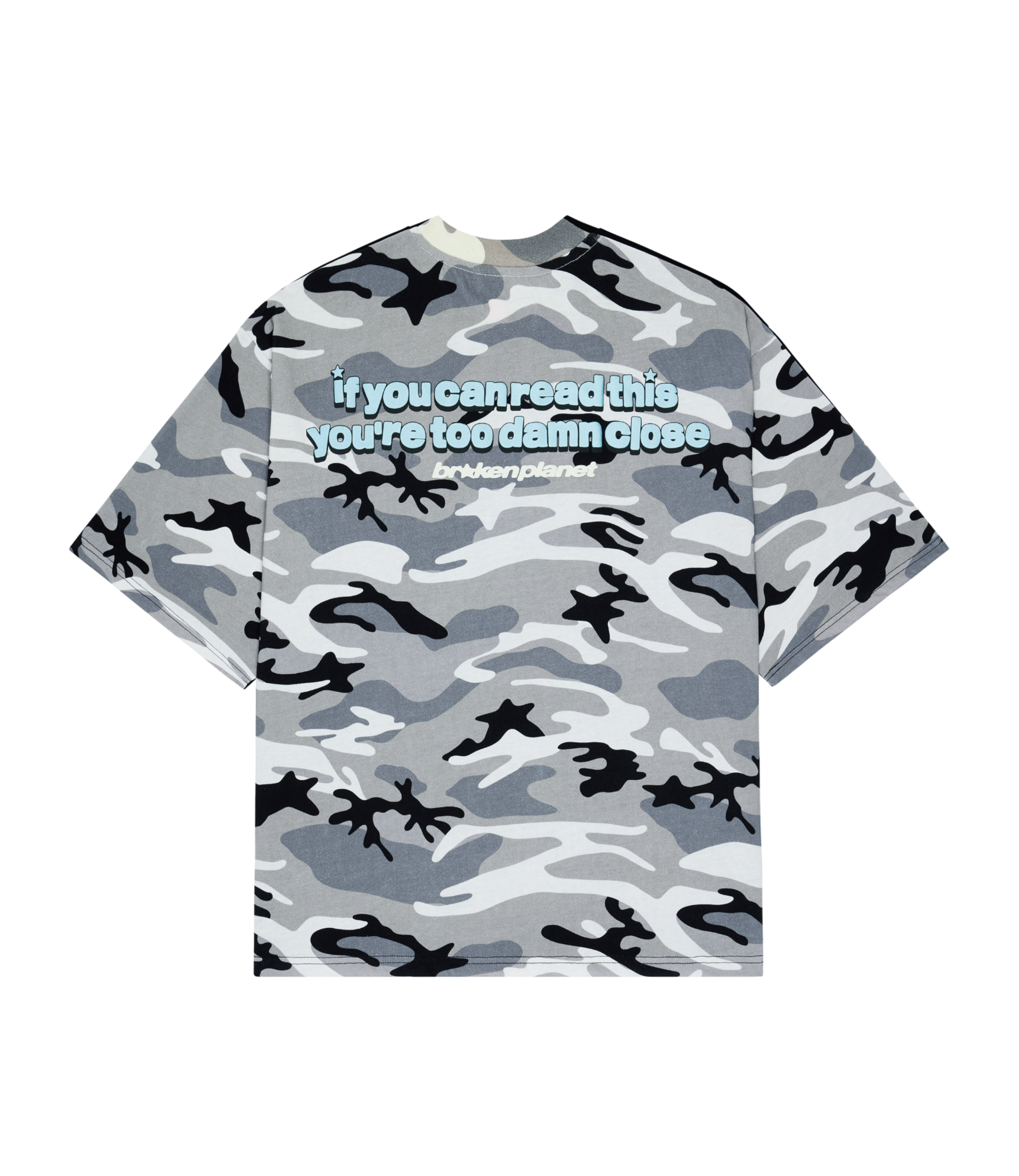 Don't Ask Me Split Camo T-shirt - Midnight Black/Snow Camo - 2