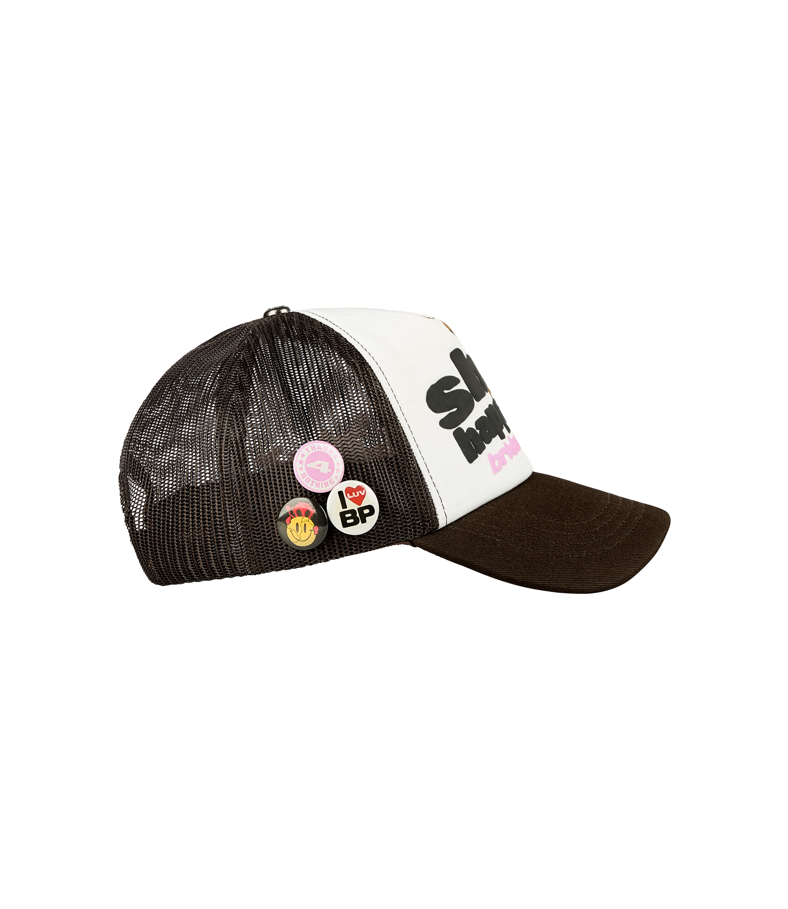 Sh*t Happens Trucker Hat - Chocolate Brown - 7