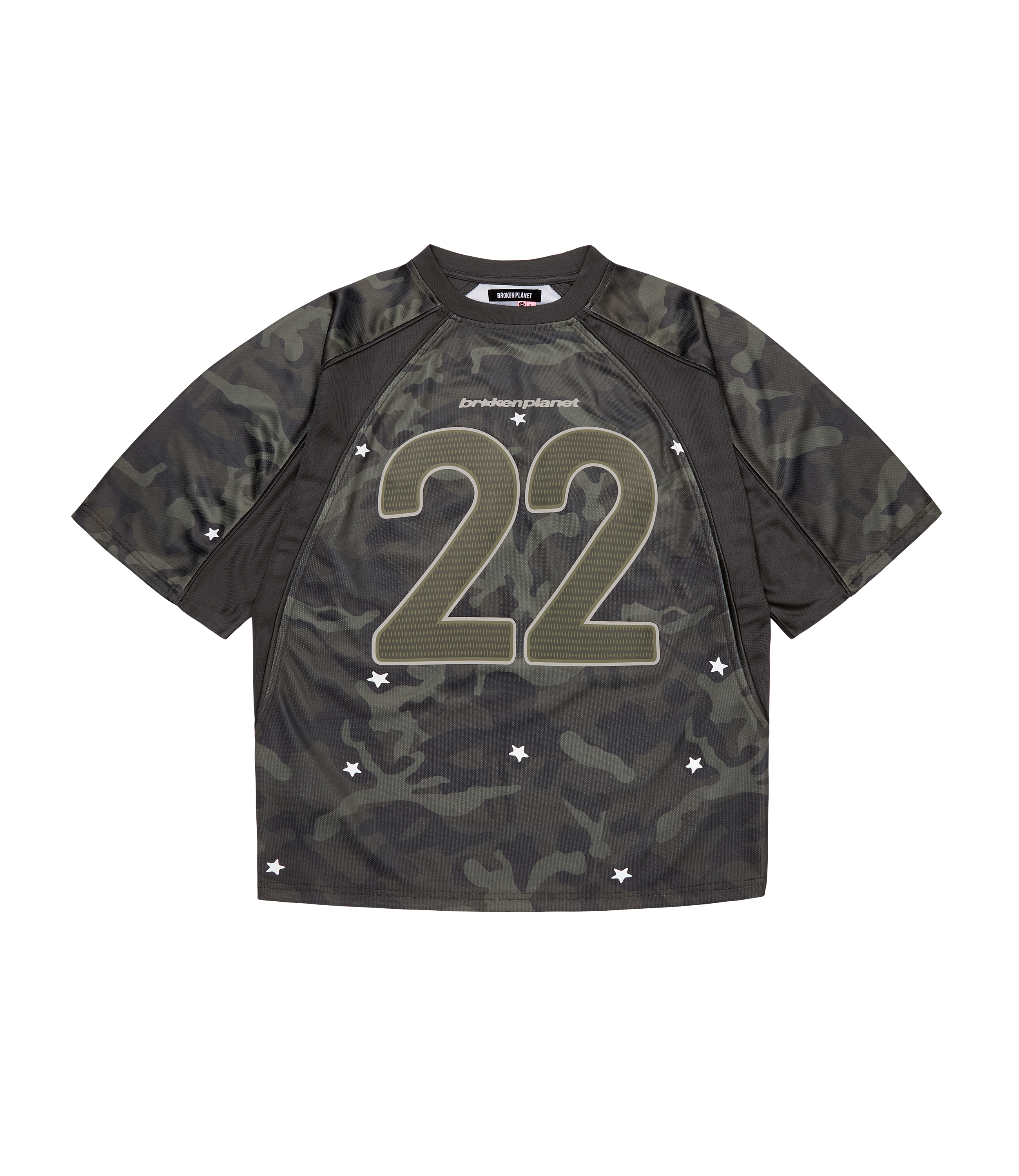 Star Camo Reflective Football Jersey - Green Star Camo