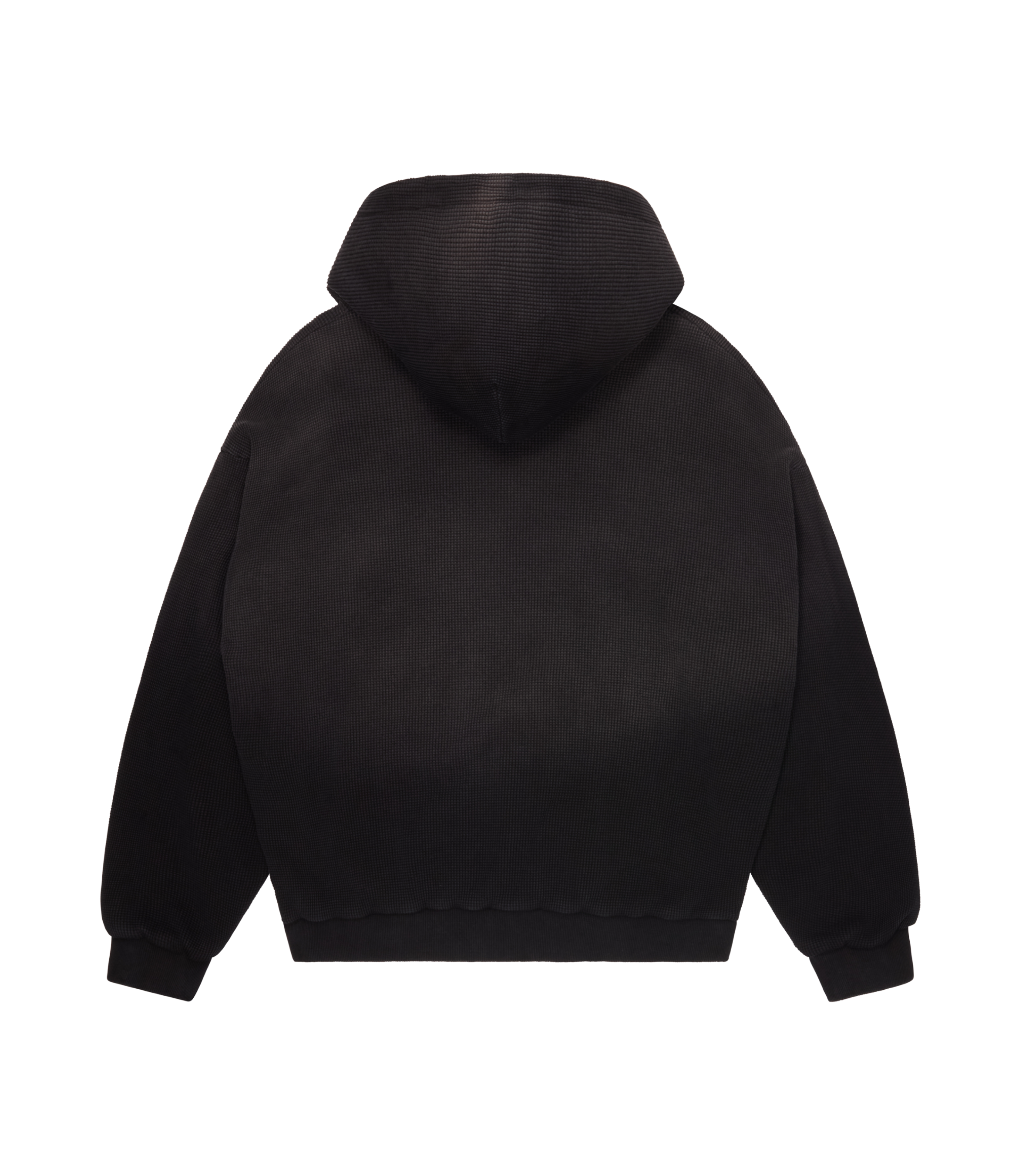 Star Logo Sunfaded Waffle Zip-up - Midnight Black - 2