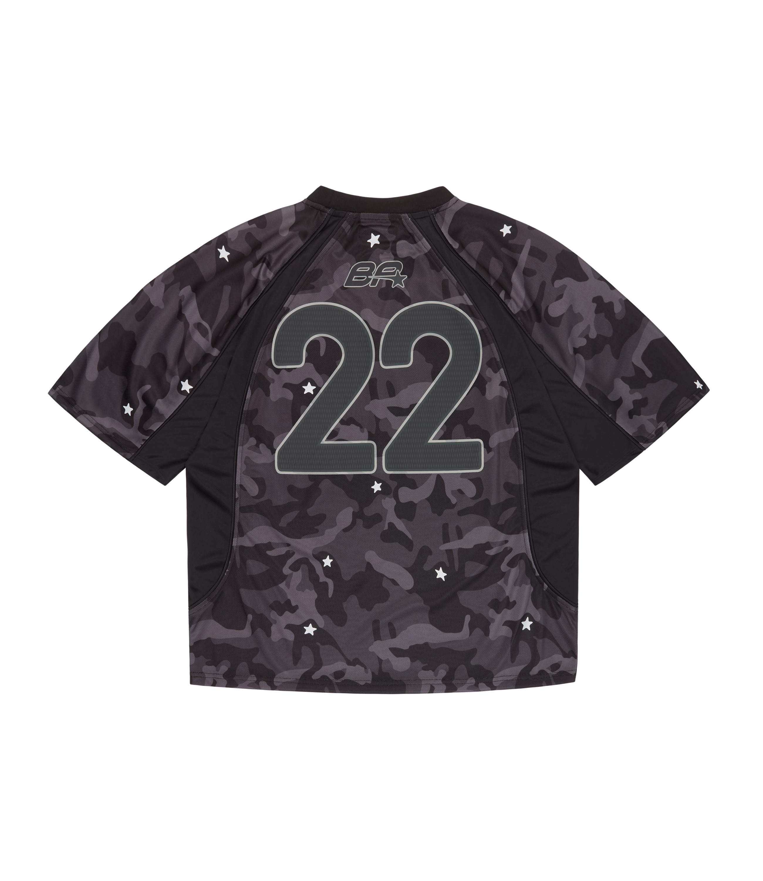 Star Camo Reflective Football Jersey - Black Star Camo - 2