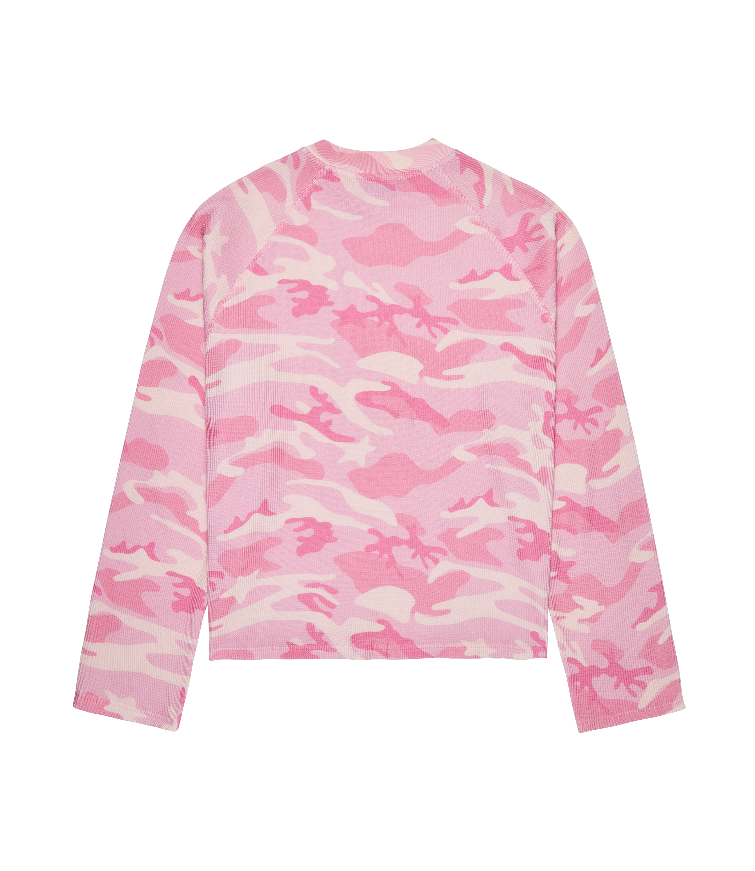 Star Camo Waffle Long Sleeve - Pink Star Camo - 2