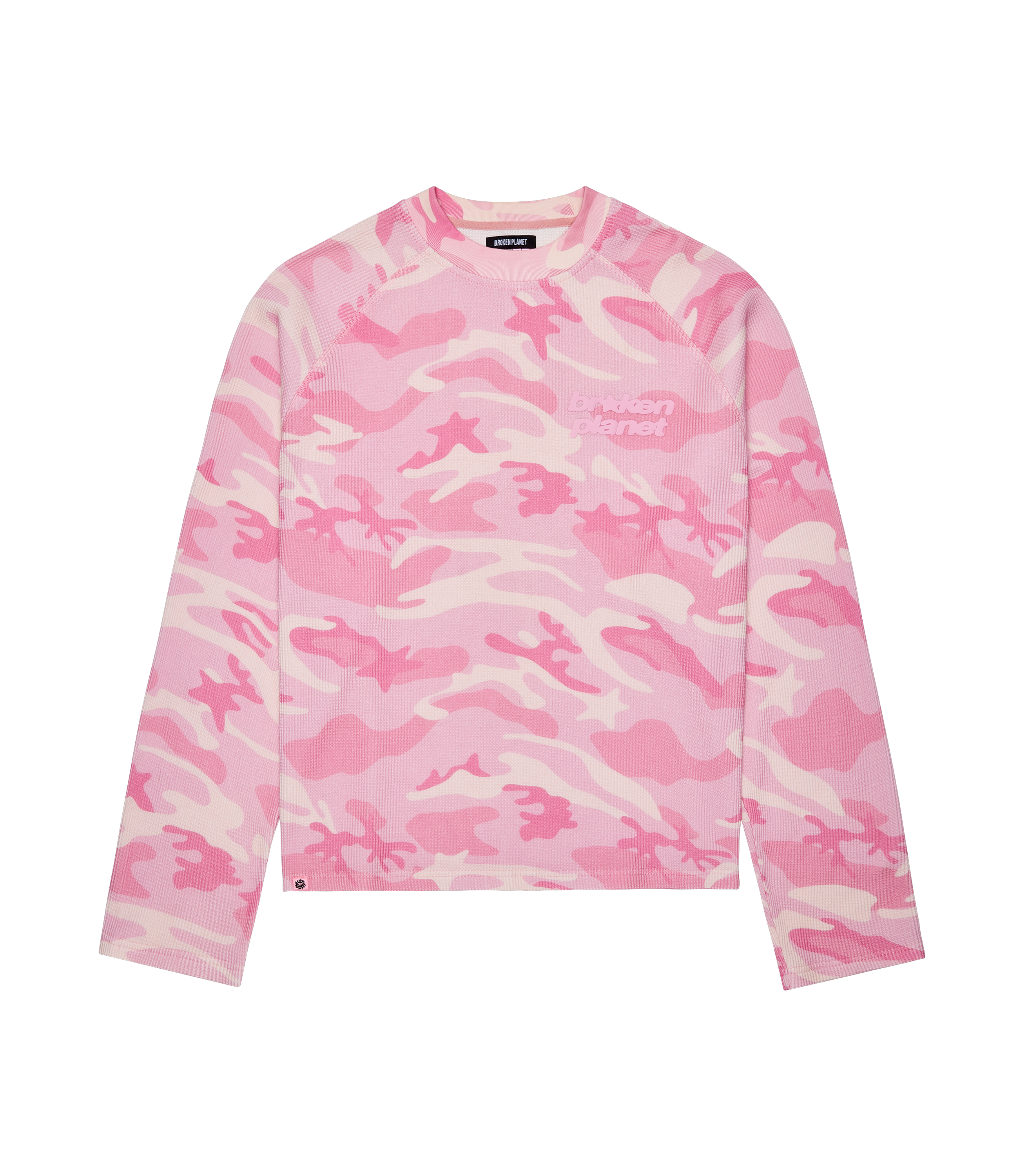 Star Camo Waffle Long Sleeve - Pink Star Camo