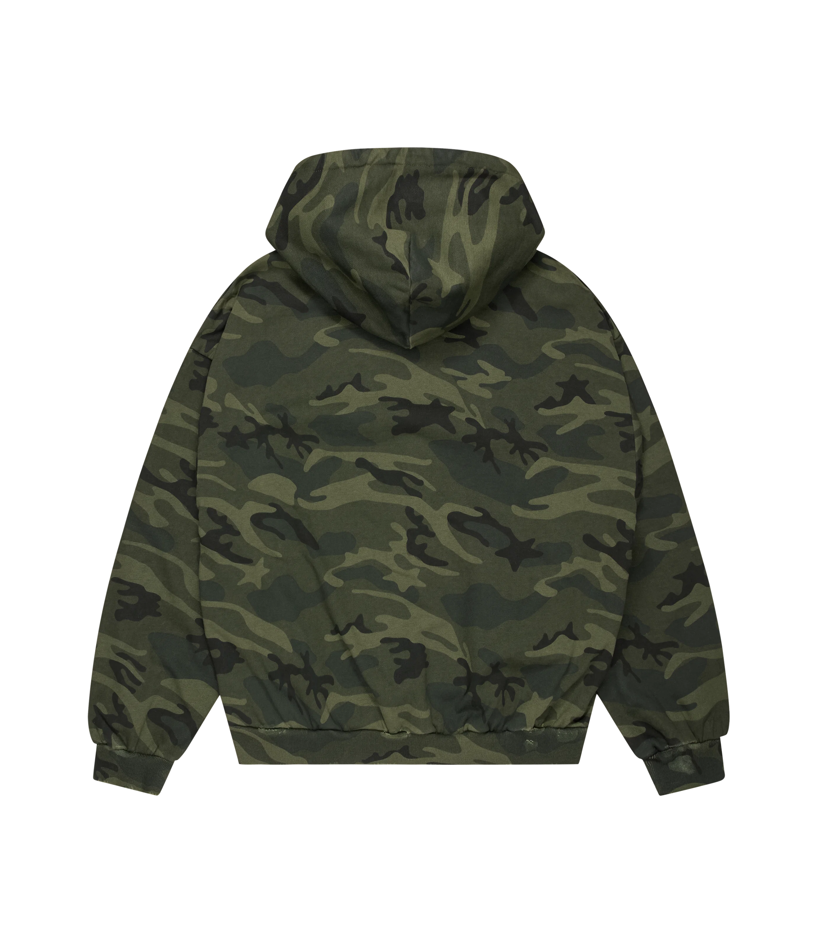 Star Logo Zip-Up Hoodie camo - back