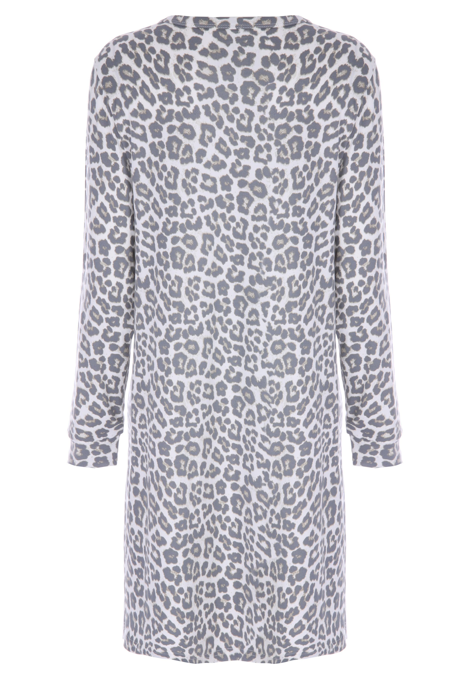 Womens Natural Leopard Print Soft Touch Nightdress