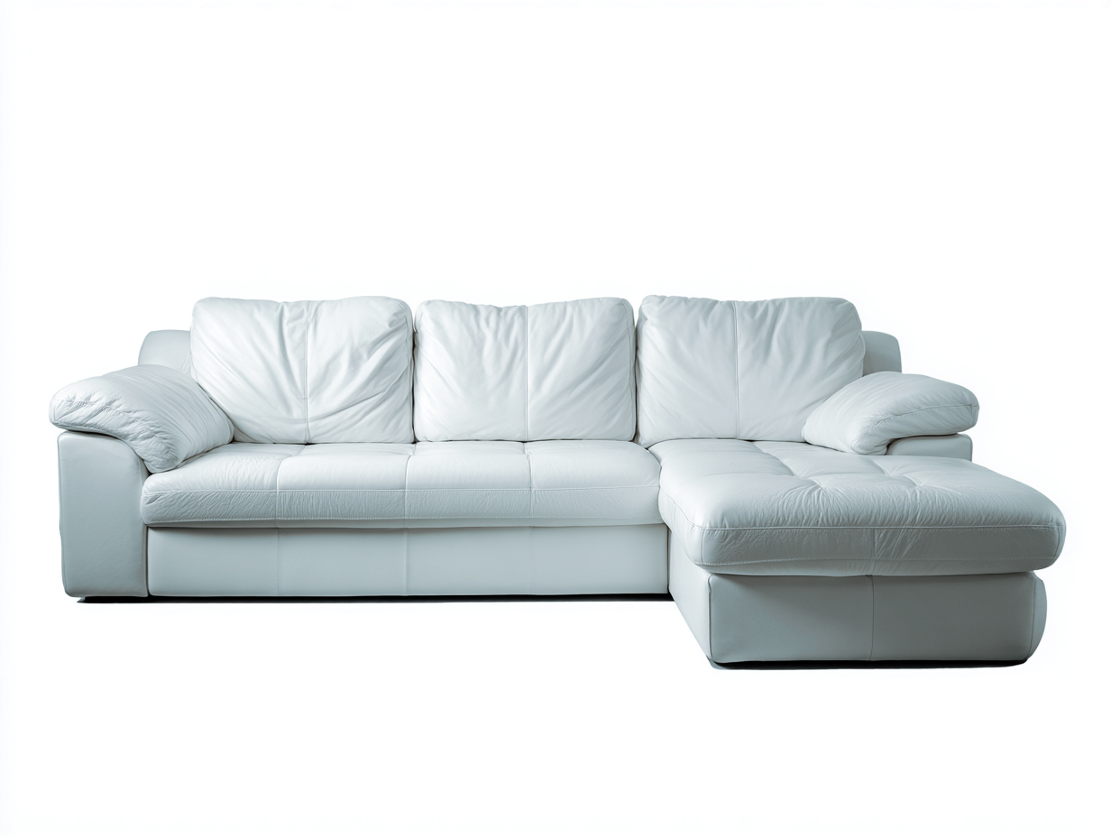Canapé d'angle - Cuir synthétique - 280x165x85 cm - Blanc - Moderne-Tadorzahome