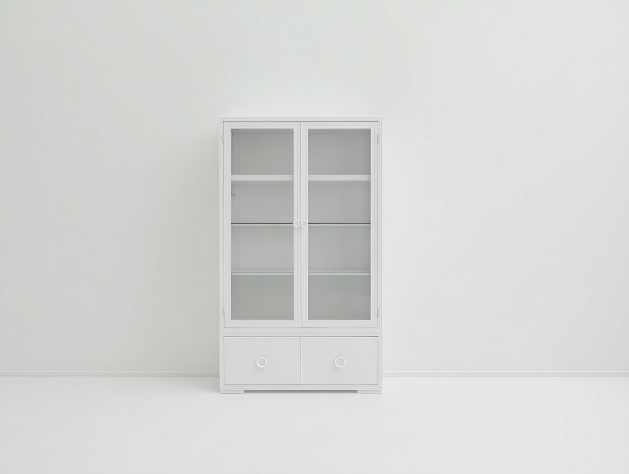 Vitrine-bois MDF-verre-78x37x153 cm-blanc-style classique-Tadorzahome