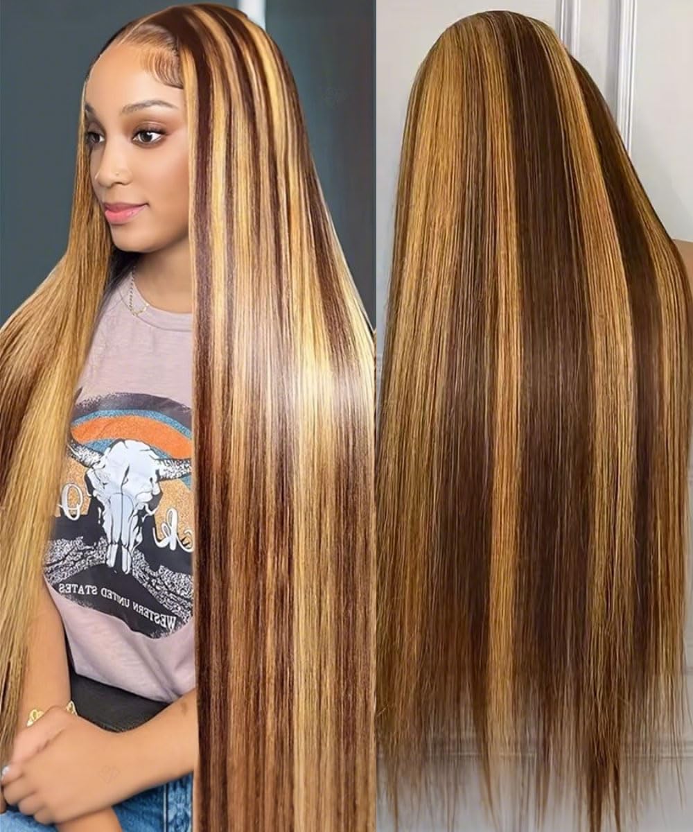 Highlight Wig Piano Color Pre Cut Lace Ready To Go wig 13*6 Lace Cheap Wig 28 inches