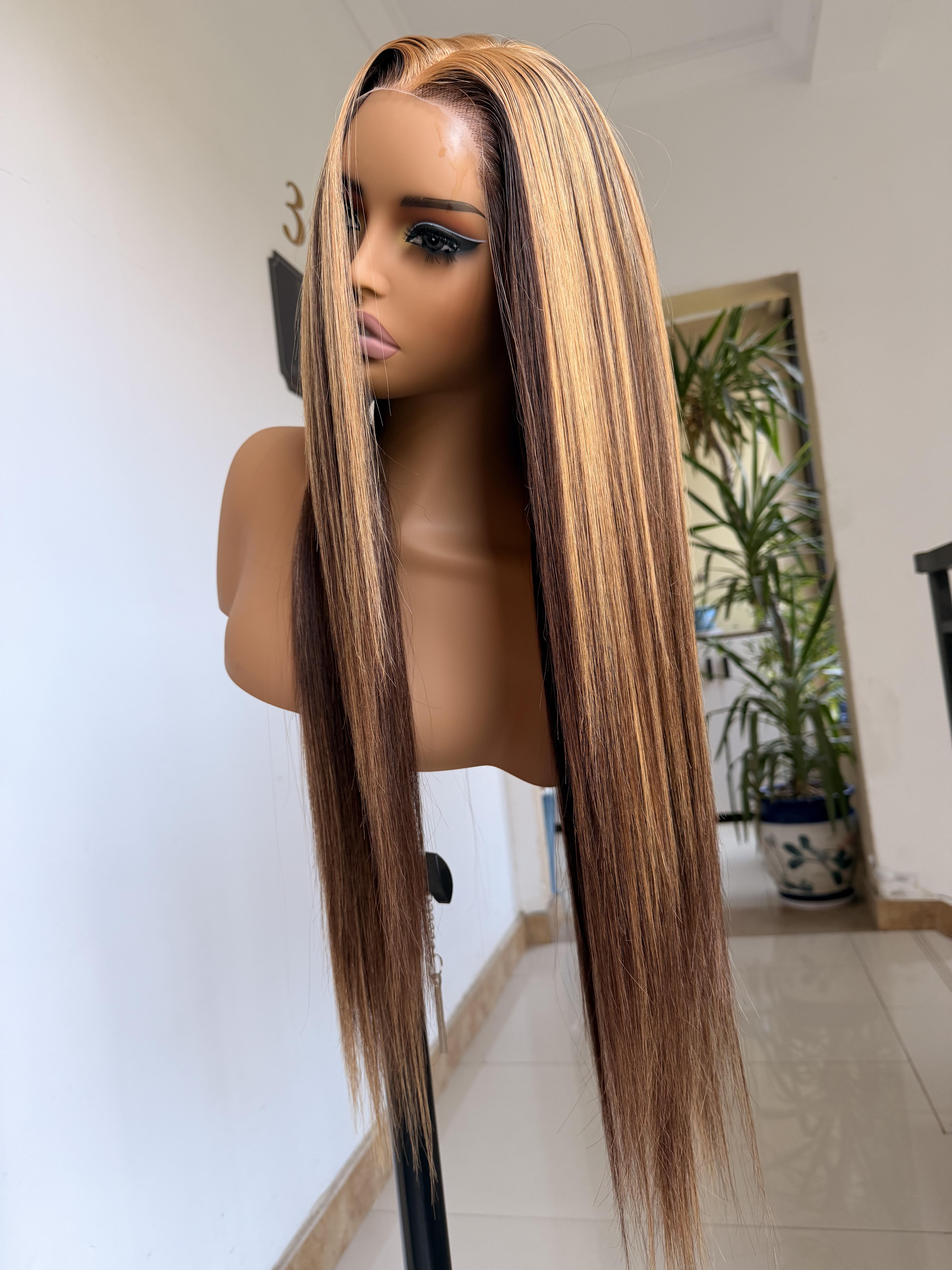 Highlight Wig Piano Color Pre Cut Lace Ready To Go wig 13*6 Lace Cheap Wig 28 inches