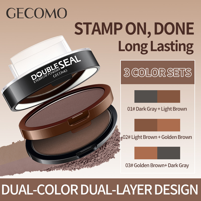 GECOMO DOUBLE LAZY SEAL EYEBROW POWDER