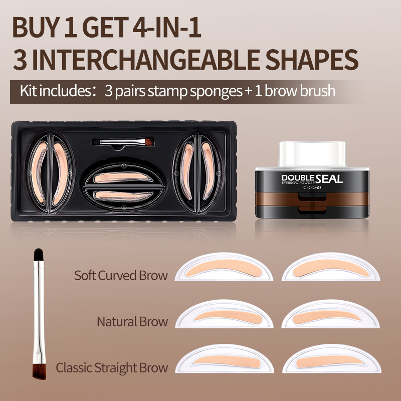 GECOMO DOUBLE LAZY SEAL EYEBROW POWDER