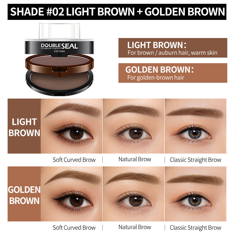 GECOMO DOUBLE LAZY SEAL EYEBROW POWDER