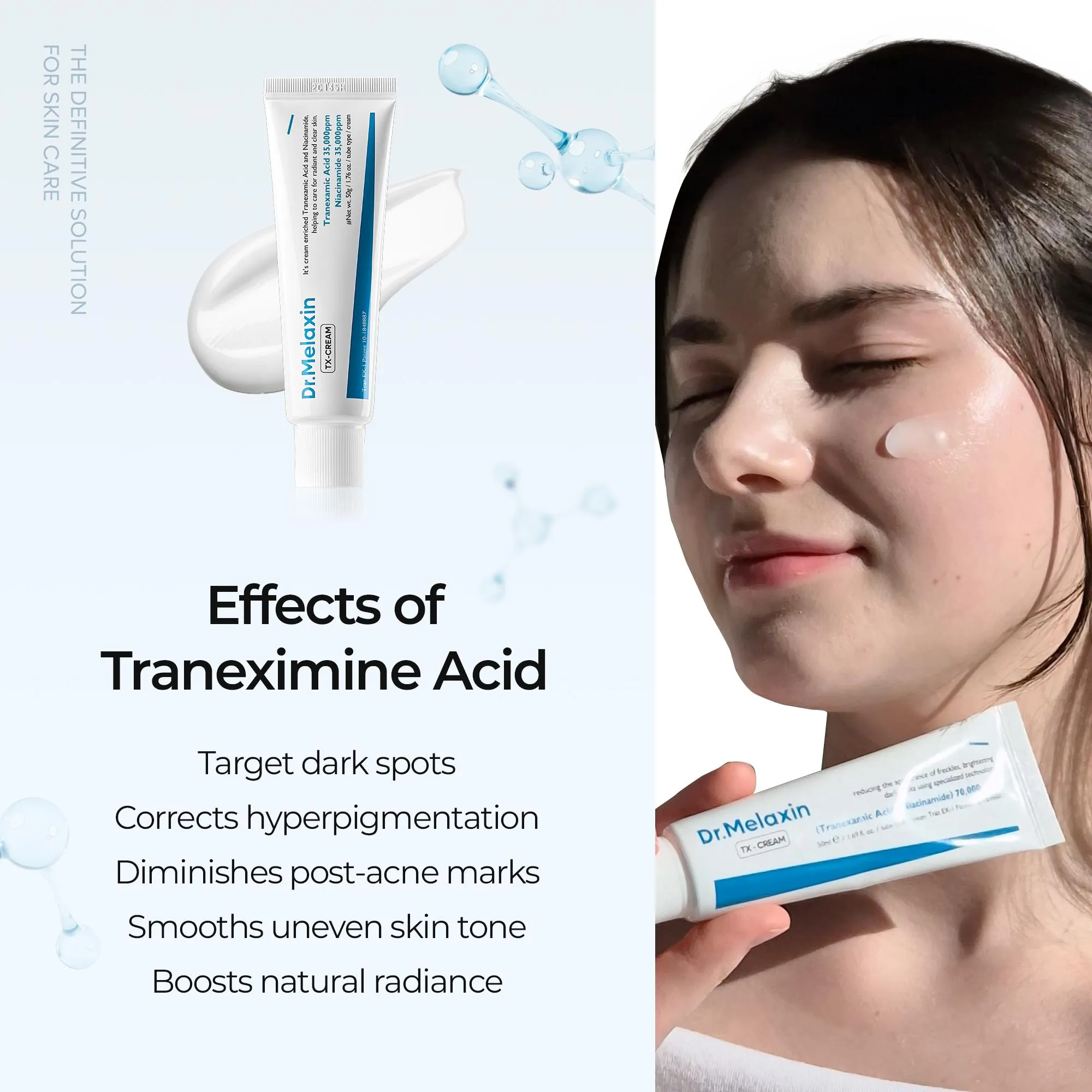 [Dr.Melaxin Official] TX Cream 50ml, Tranexamic Acid & Niacinamide Dark Spot & Hyperpigmentation Care