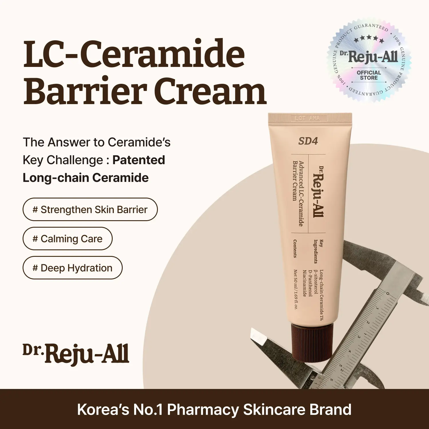 Dr.Reju-All Barrier Face Cream with Patented Long-Chain Ceramides