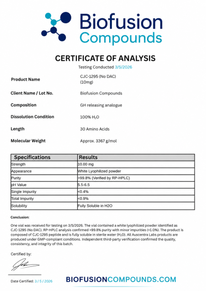 Ipamorelin/CJC-1295 (no DAC) 5MG/5MG