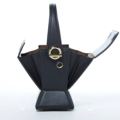 Leather Bucket Bag Black