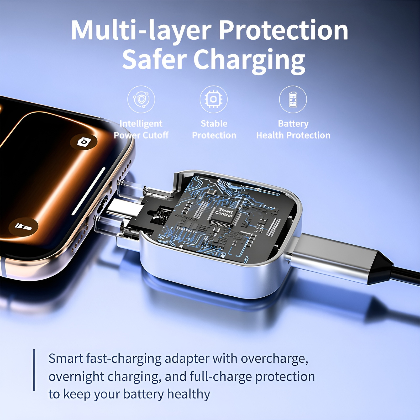Fully charged splitter intelligently separates when fully charged, supports 140W fast charging, auto