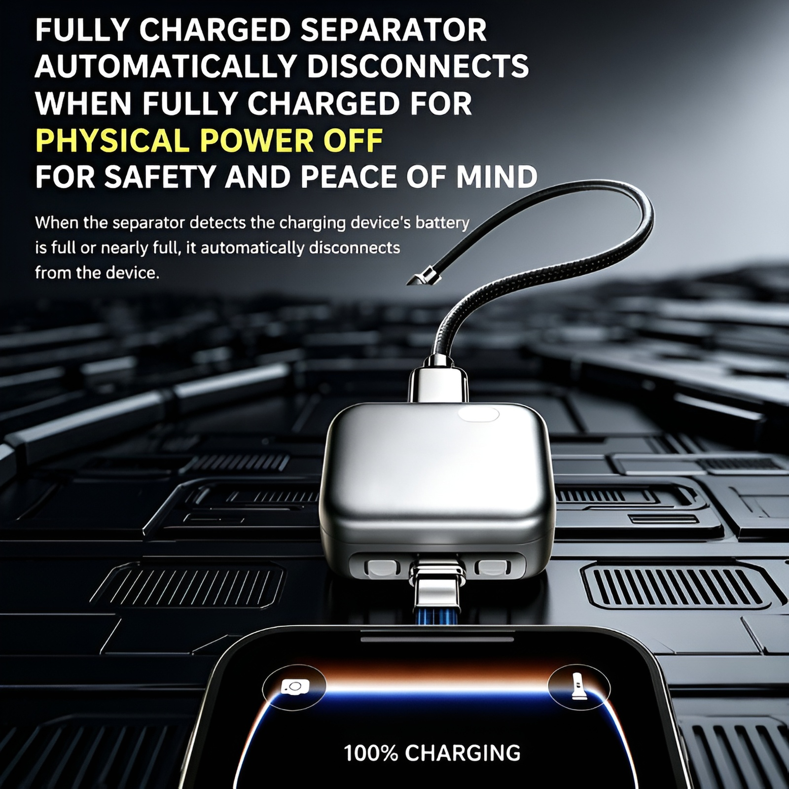 Fully charged splitter intelligently separates when fully charged, supports 140W fast charging, auto